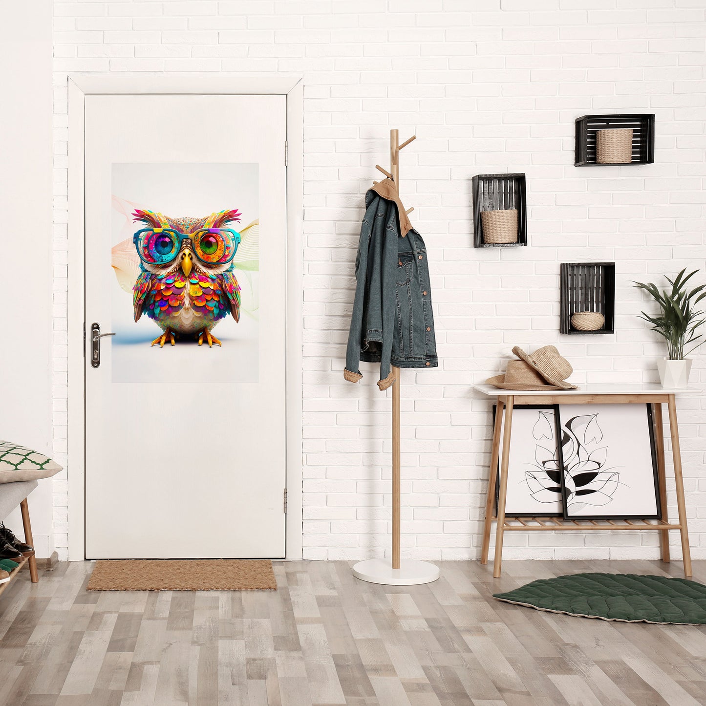 HOOT HOOT Peel and Stick Vertical Poster