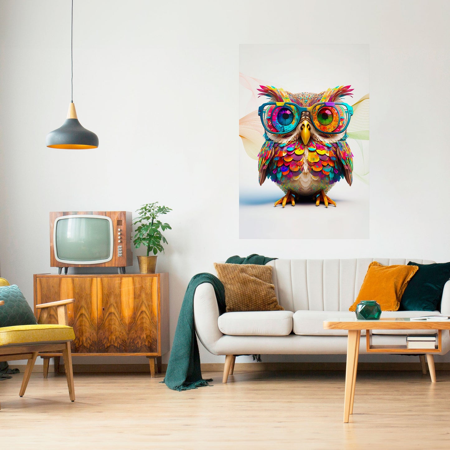 HOOT HOOT Peel and Stick Vertical Poster
