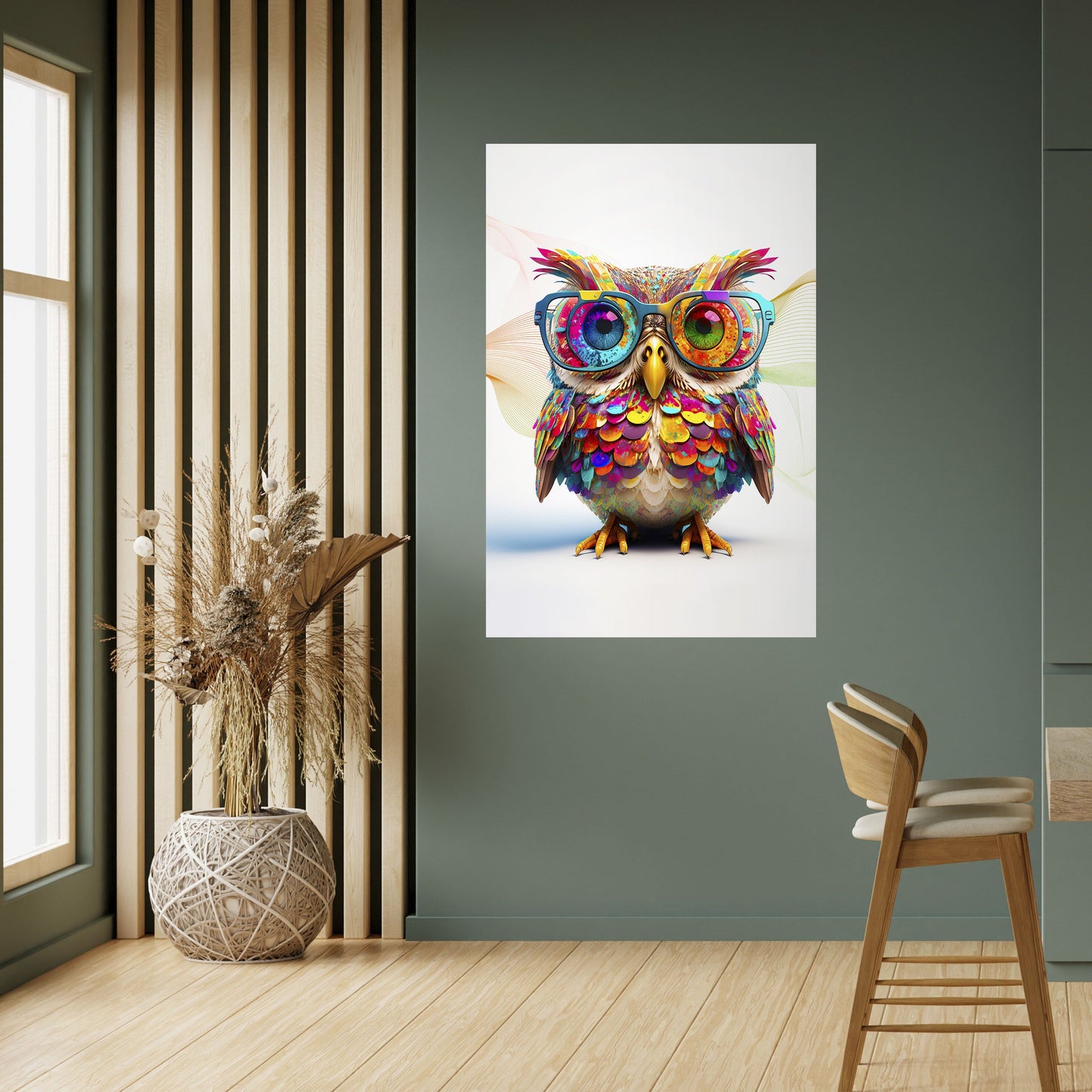 HOOT HOOT Peel and Stick Vertical Poster