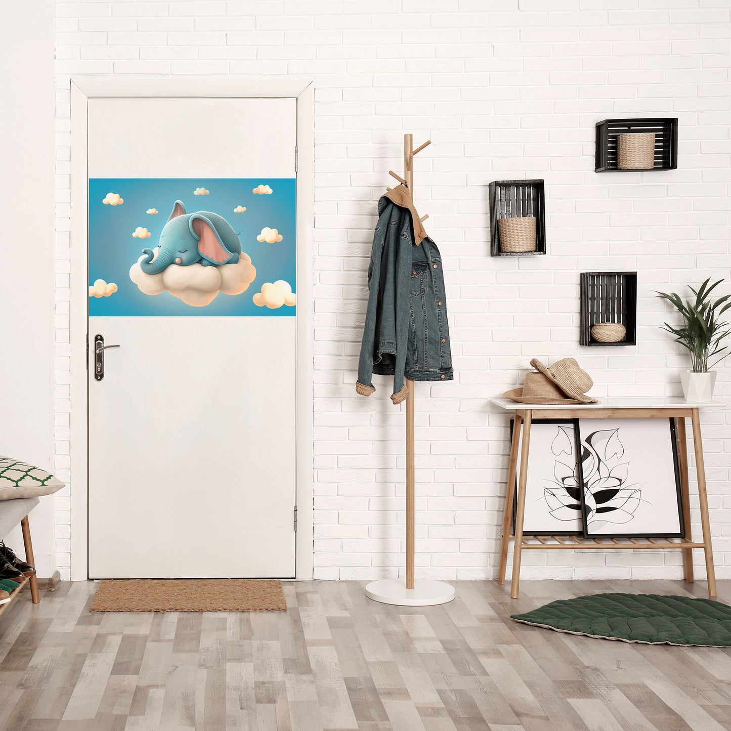 ELEFANTDRÖMMAR horisontell poster med självhäftande motiv