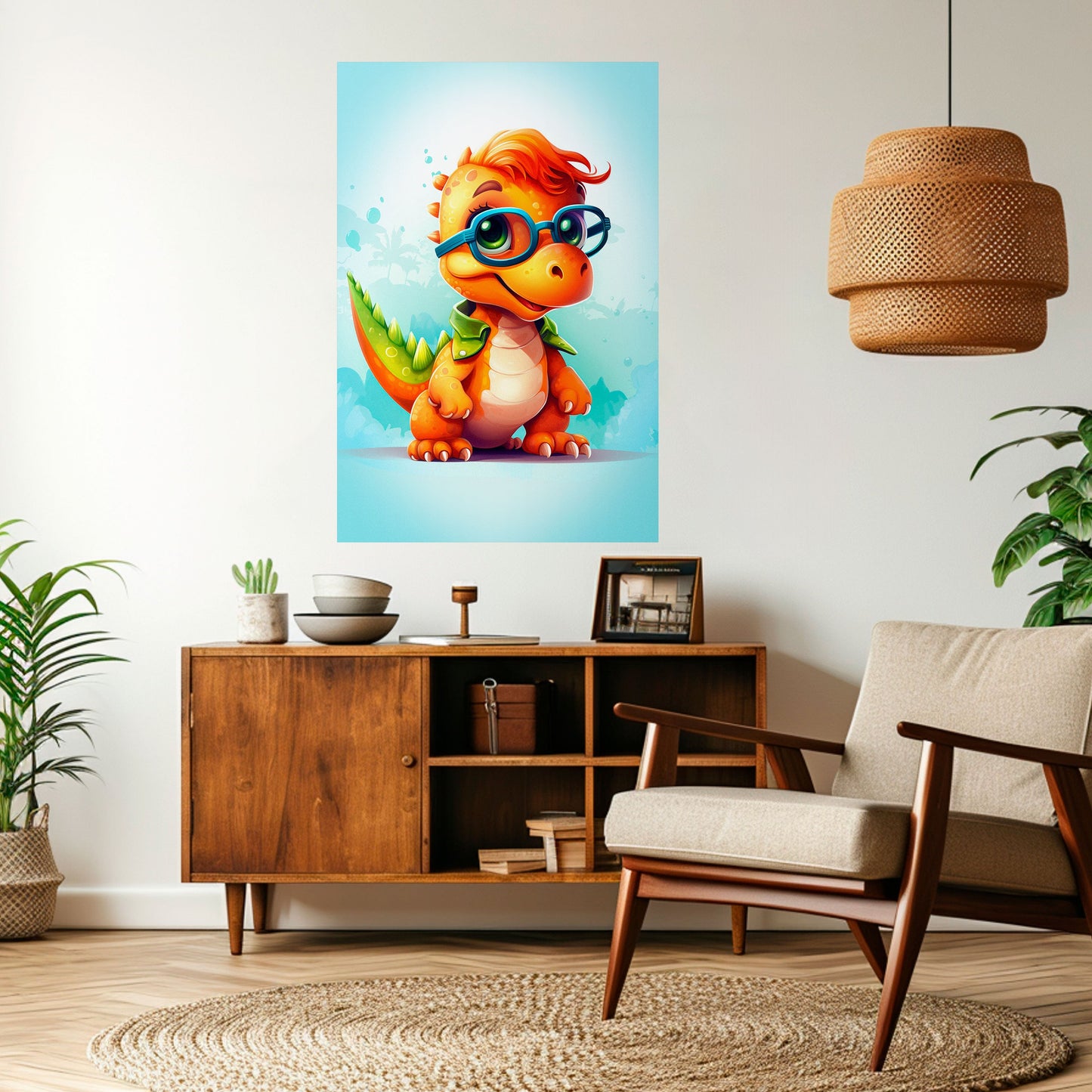 KIDDOSAURUS REX Peel and Stick Vertical Poster