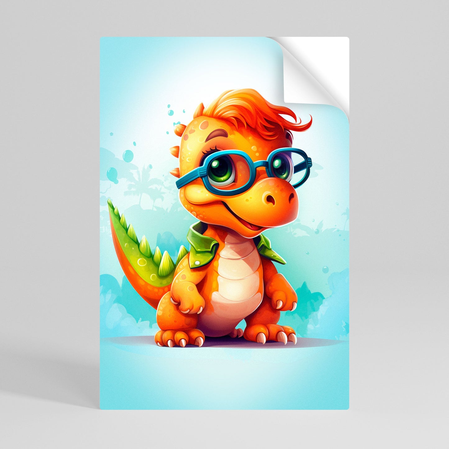 KIDDOSAURUS REX Peel and Stick Vertical Poster
