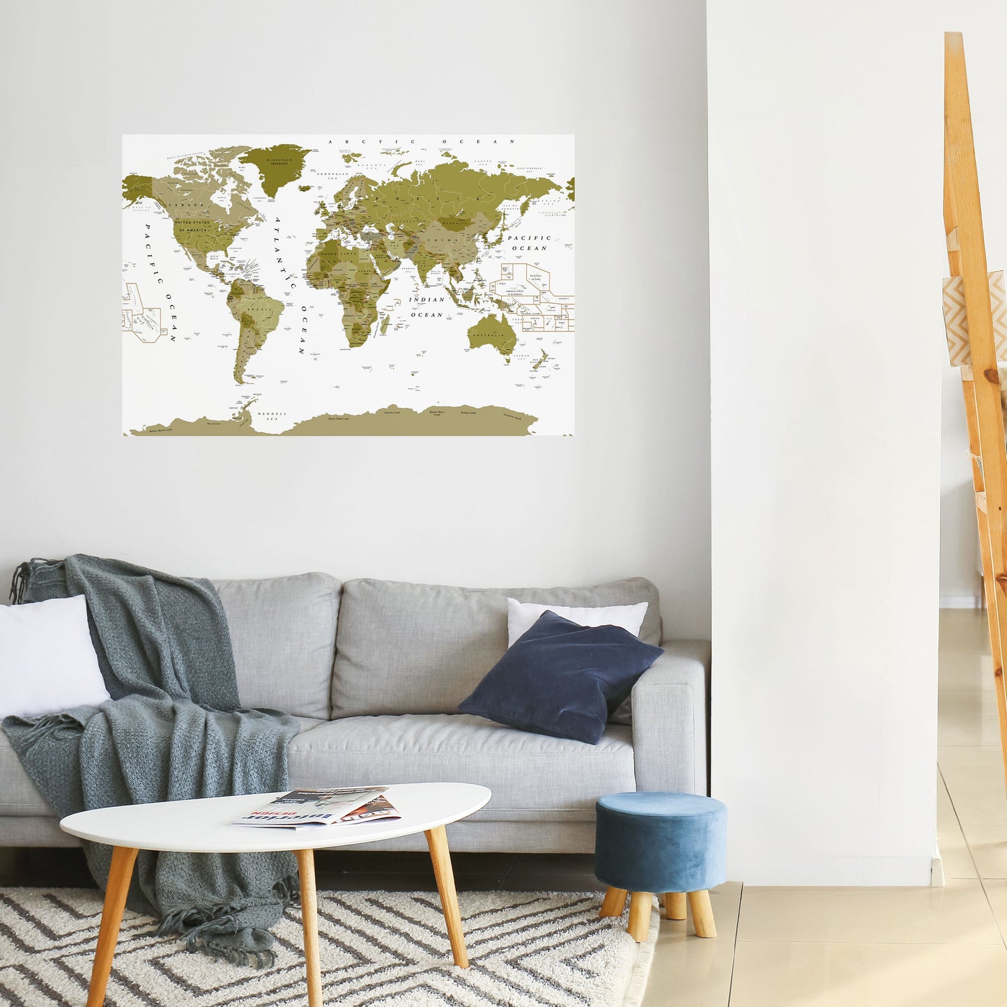 OLIVE EARTH ENCHANTMENT Horisontell poster med självhäftande text