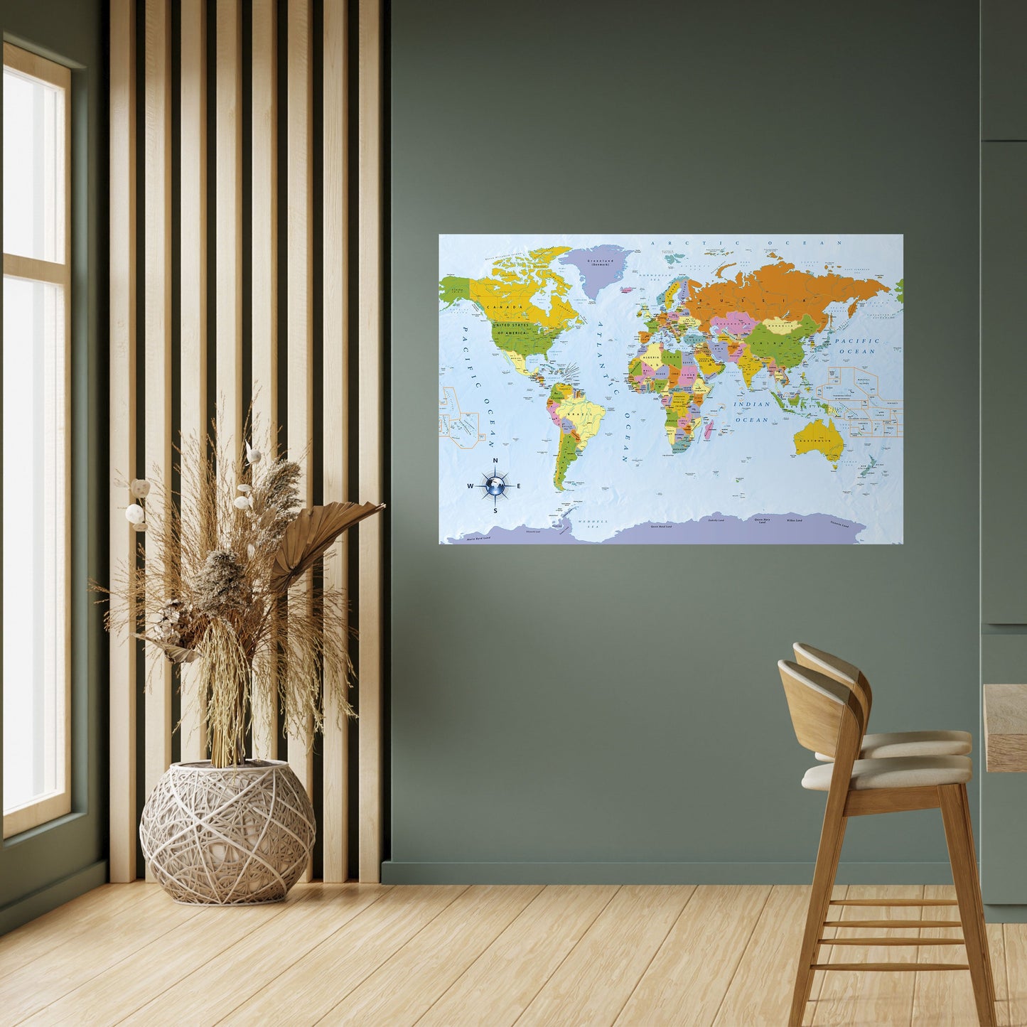 OCEANS OF DISCOVERY Peel and Stick Horizontal Poster