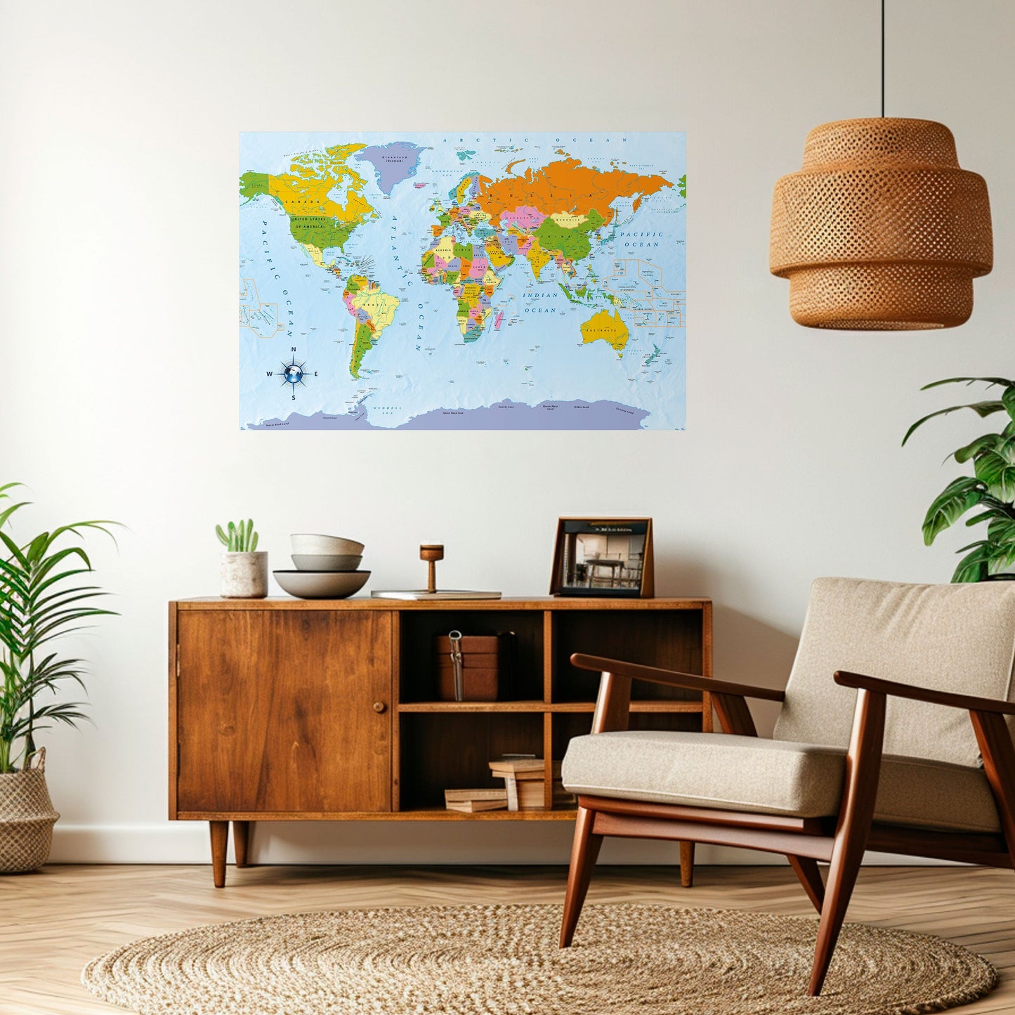 OCEANS OF DISCOVERY Peel and Stick Horizontal Poster
