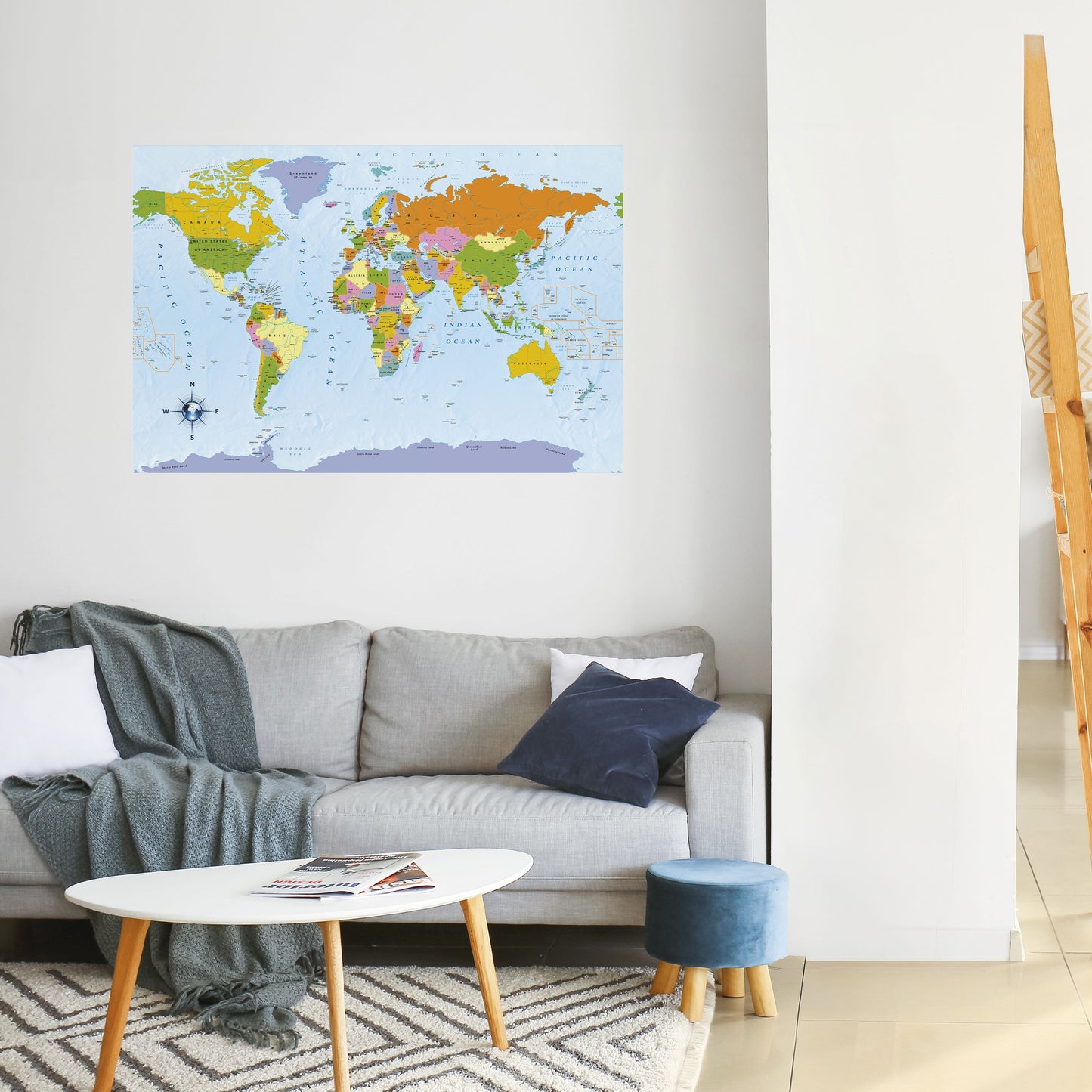 OCEANS OF DISCOVERY Peel and Stick Horizontal Poster