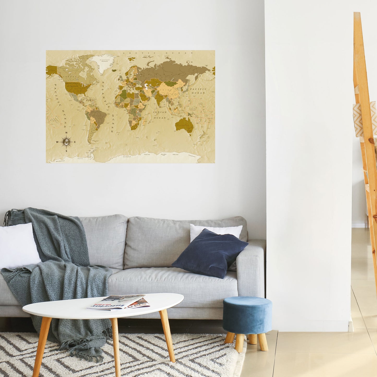 UNSUNG GEOGRAPHIES horisontell affisch med självhäftande text