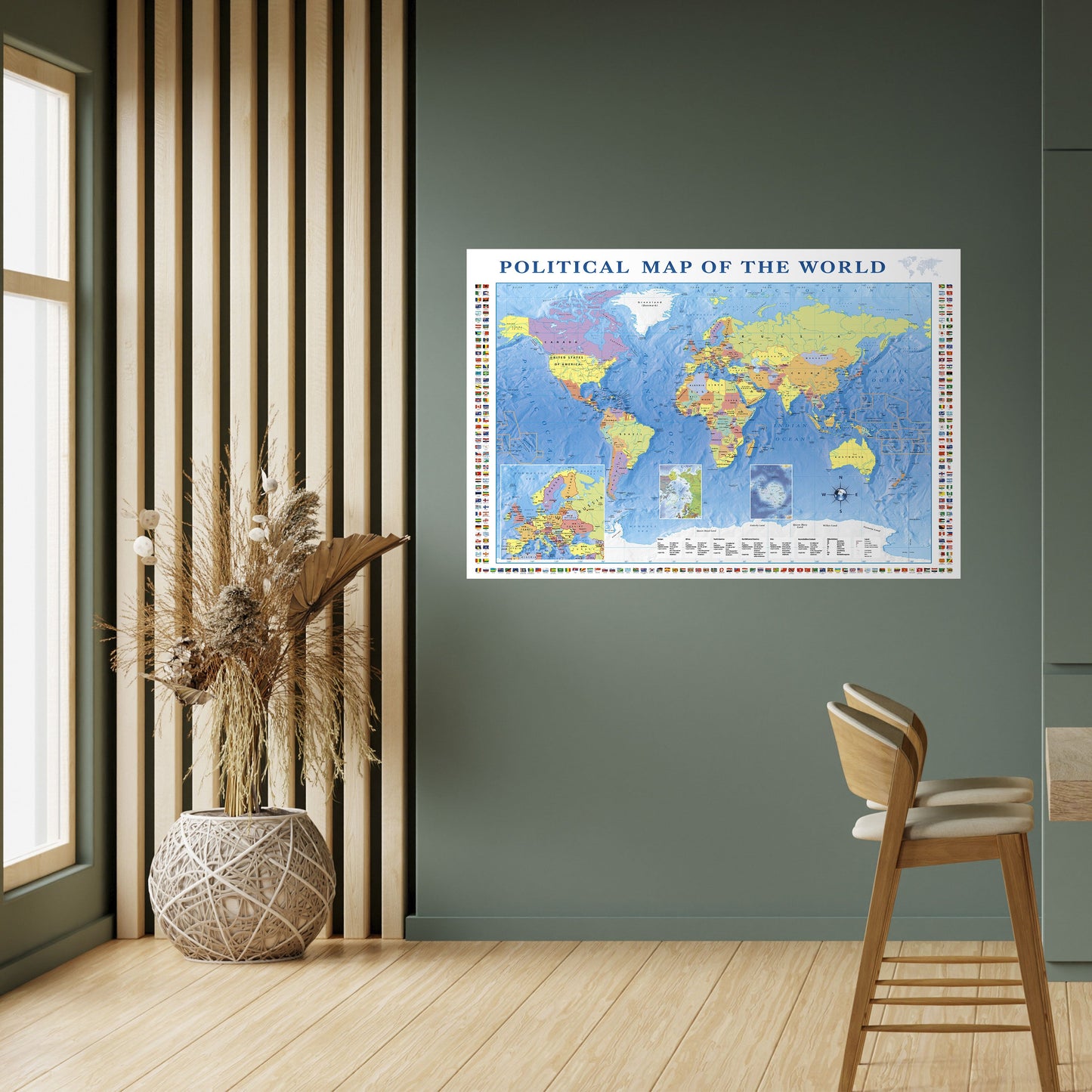 BORDERS AND BEYOND Peel and Stick Horizontal Poster