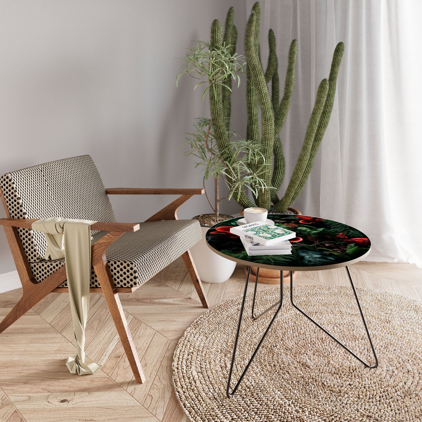 CRIMSON FERNS Large Coffee Table