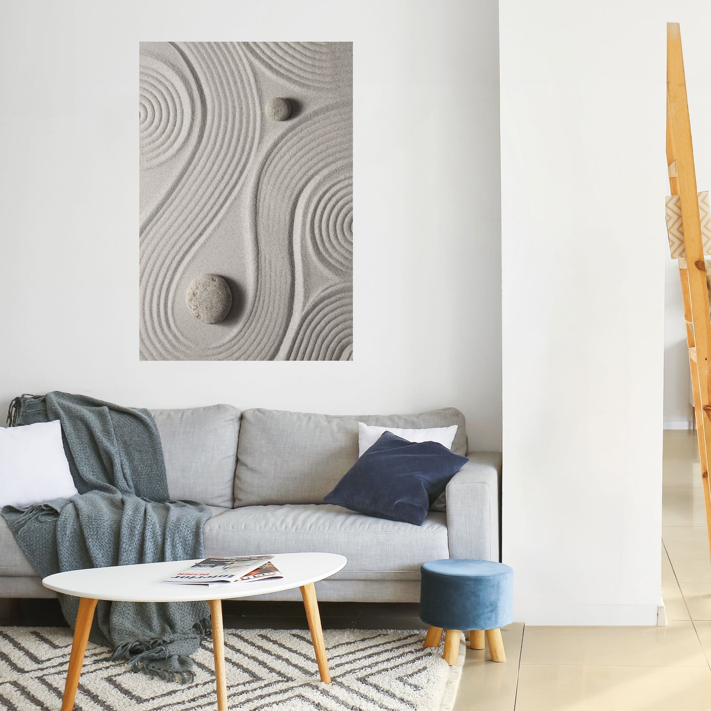 SANDSWIRL SERENITY Peel and Stick Vertical Poster