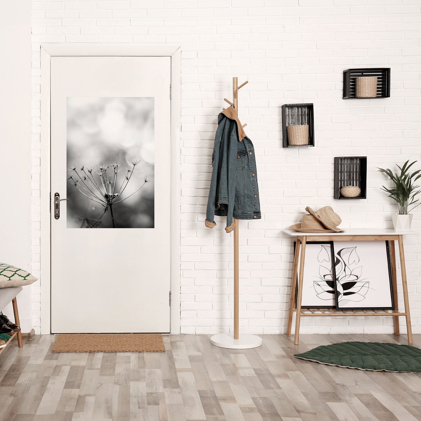 MINIMALISTISK BLOOM-poster med självhäftande motiv
