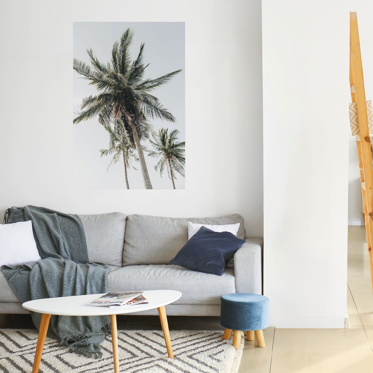 PALM PARADISE SIGHT vertikal affisch med självhäftande text