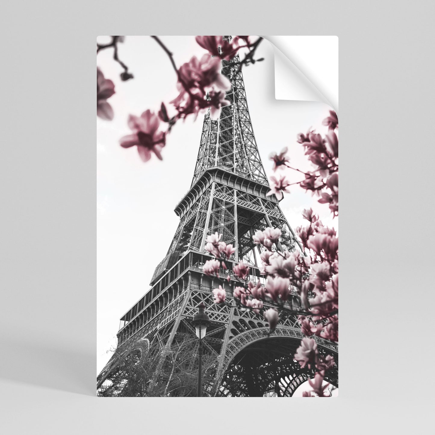 EIFFEL IN BLOOM Peel and Stick Vertical Poster