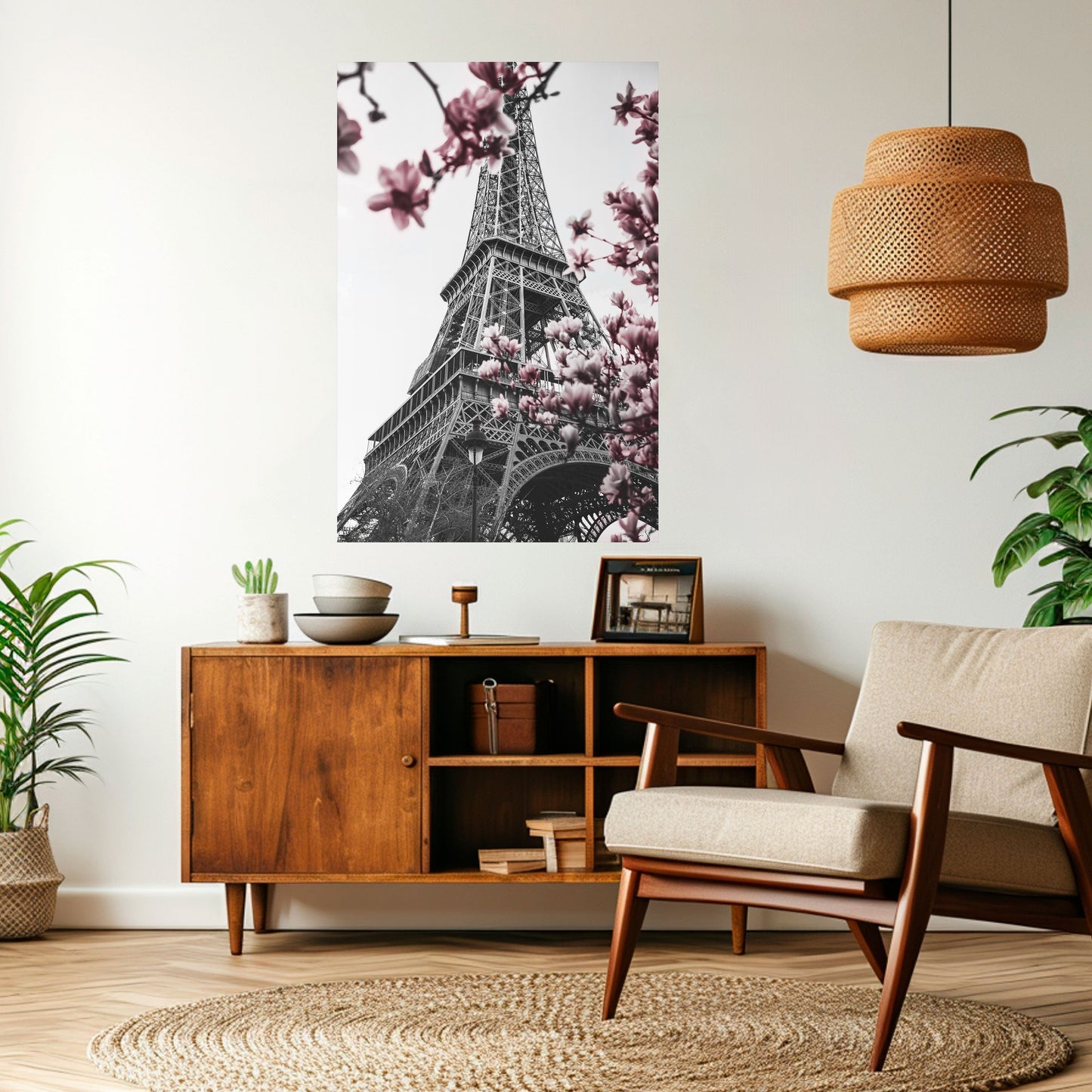 EIFFEL IN BLOOM Peel and Stick Vertical Poster