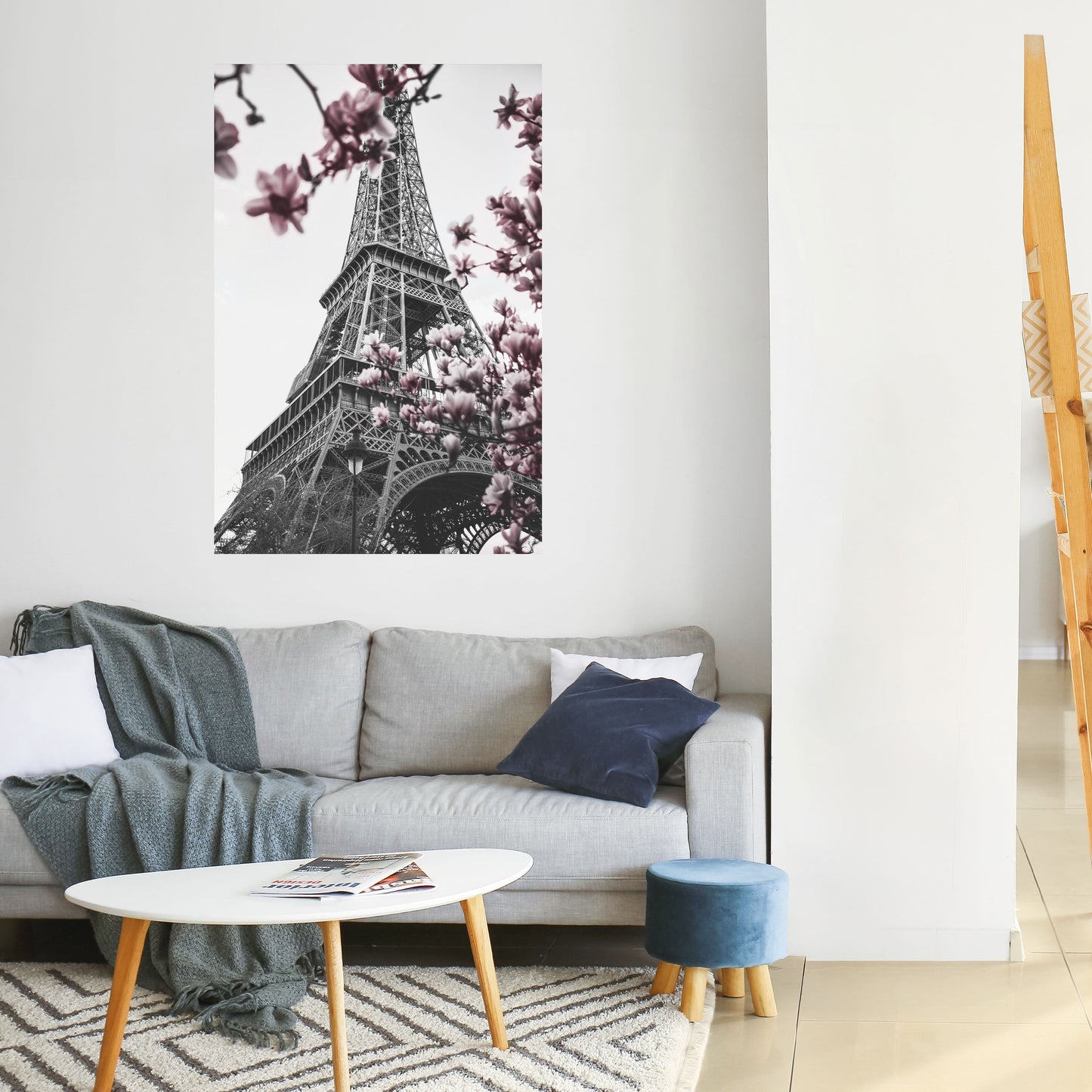 EIFFEL IN BLOOM Peel and Stick Vertical Poster