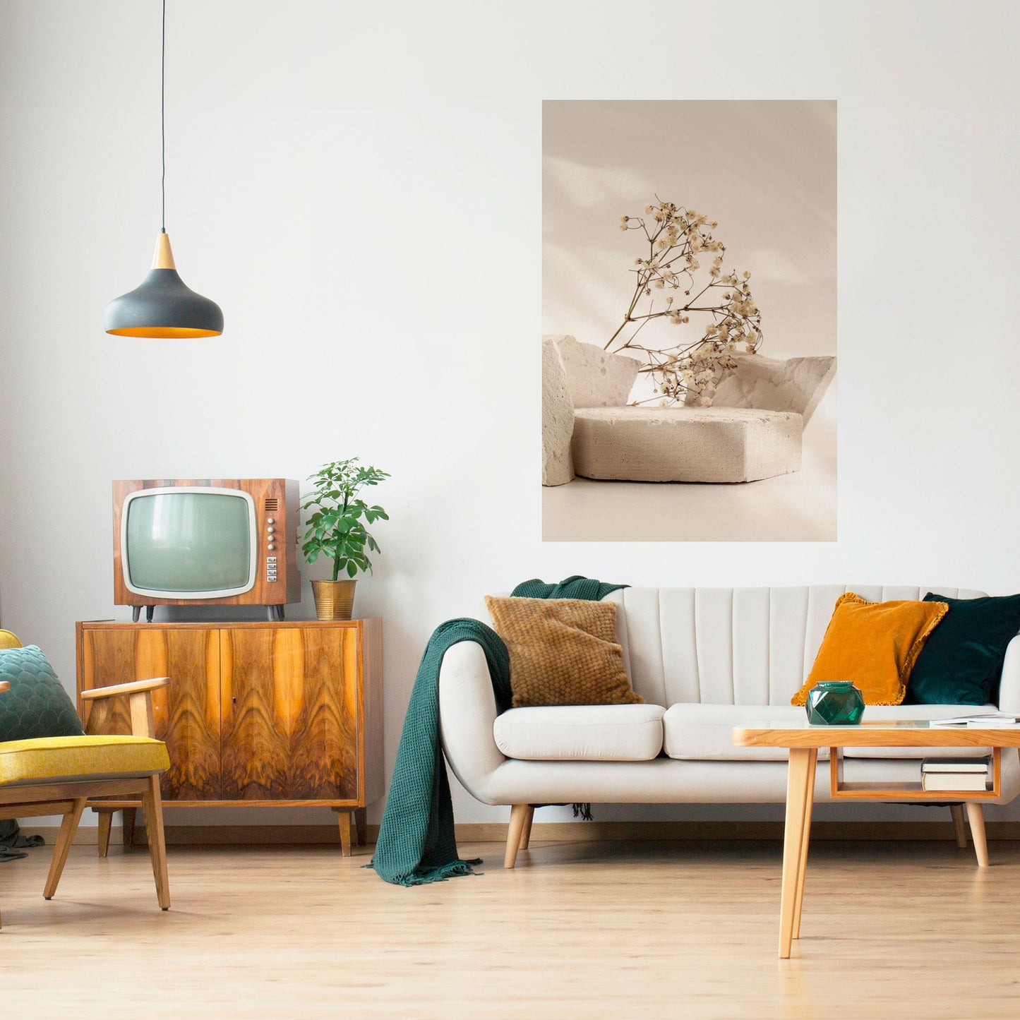 ELEGANT EMBERS vertikal poster med självhäftande motiv