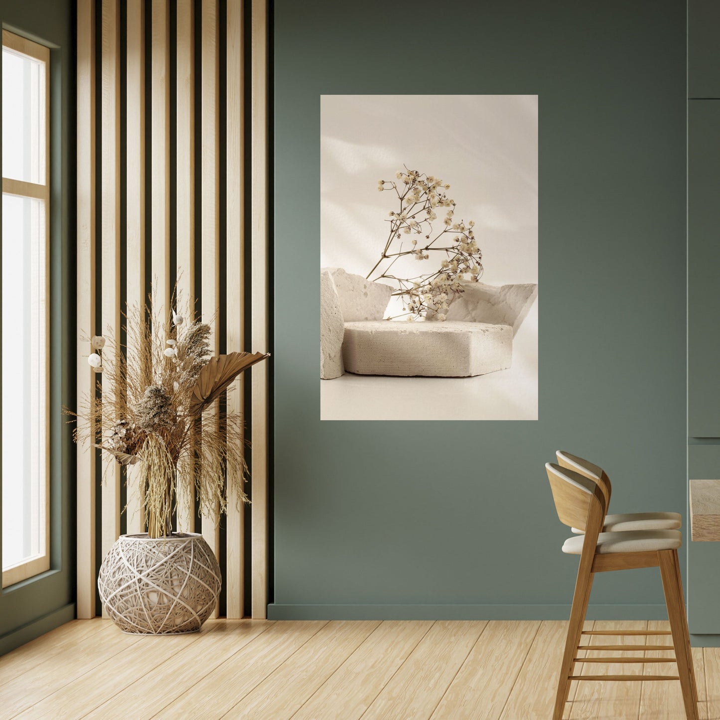 ELEGANT EMBERS vertikal poster med självhäftande motiv