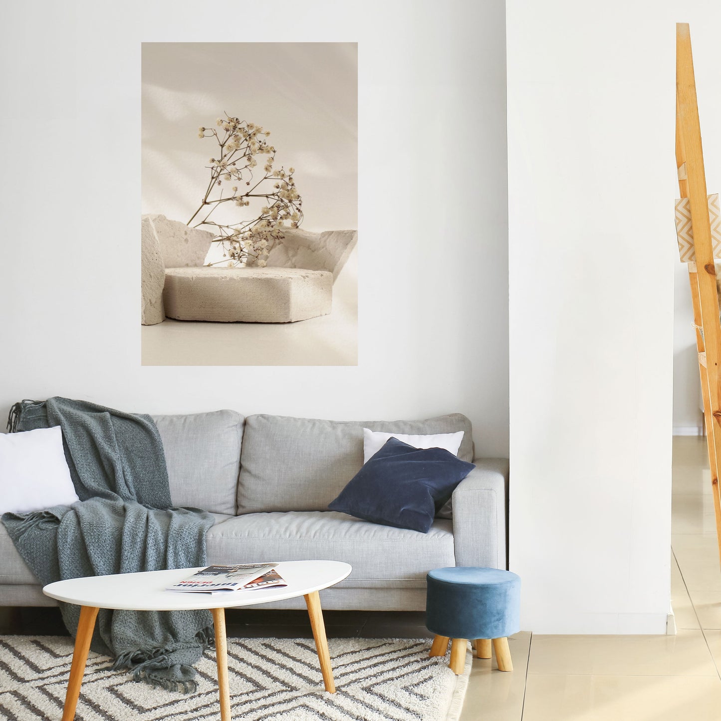 ELEGANT EMBERS vertikal poster med självhäftande motiv