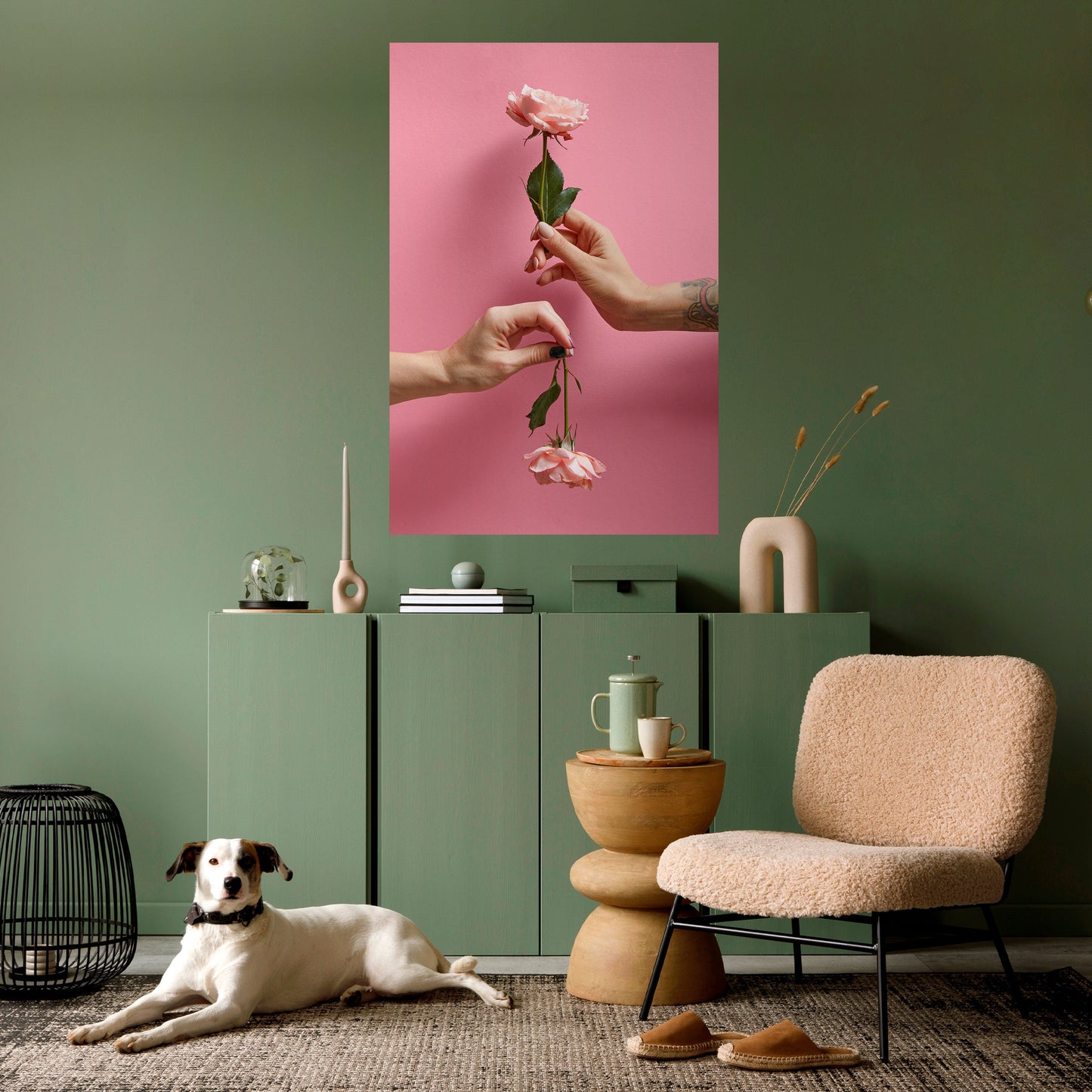 FLORAL CONNECTIONS vertikal poster med självhäftande mönster