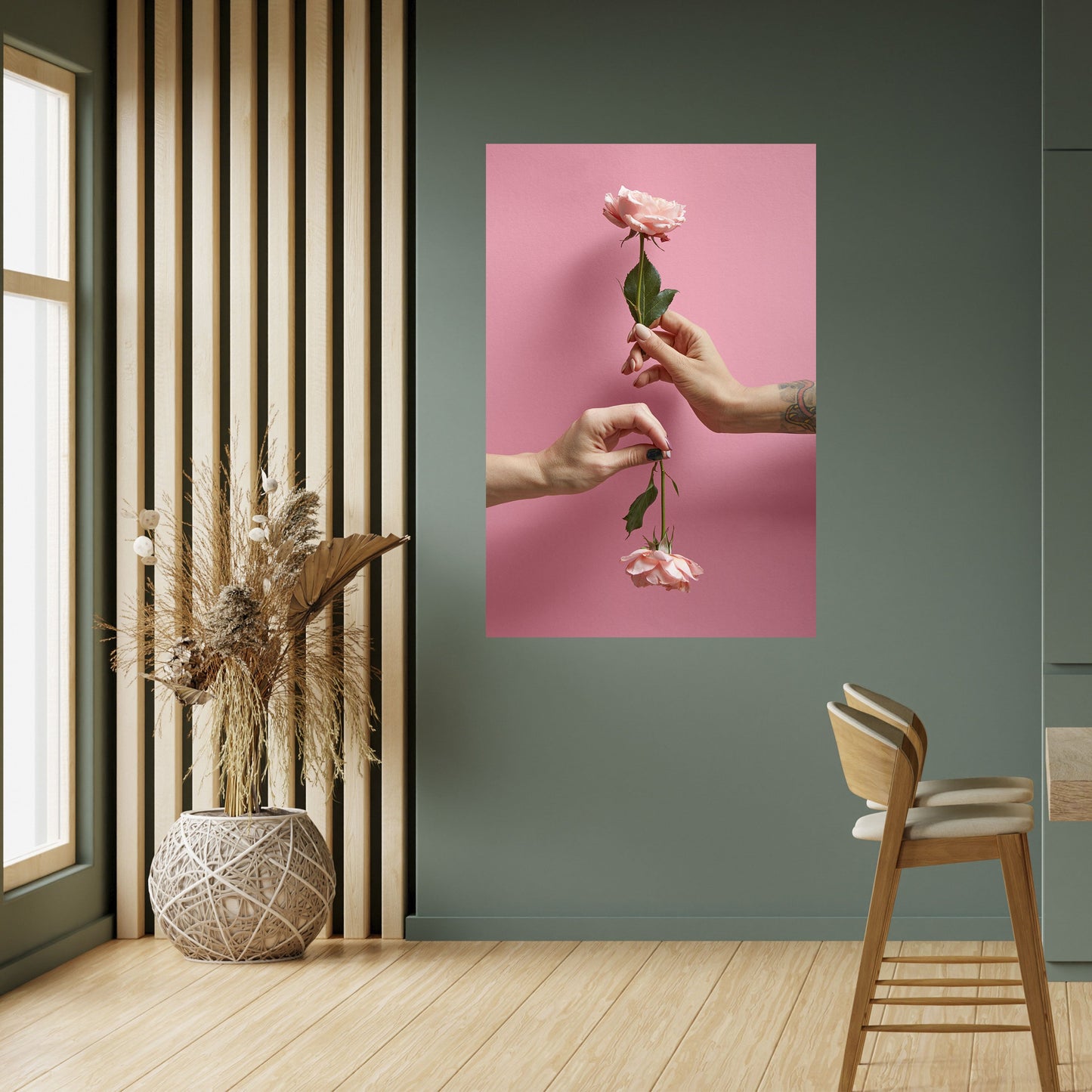 FLORAL CONNECTIONS vertikal poster med självhäftande mönster