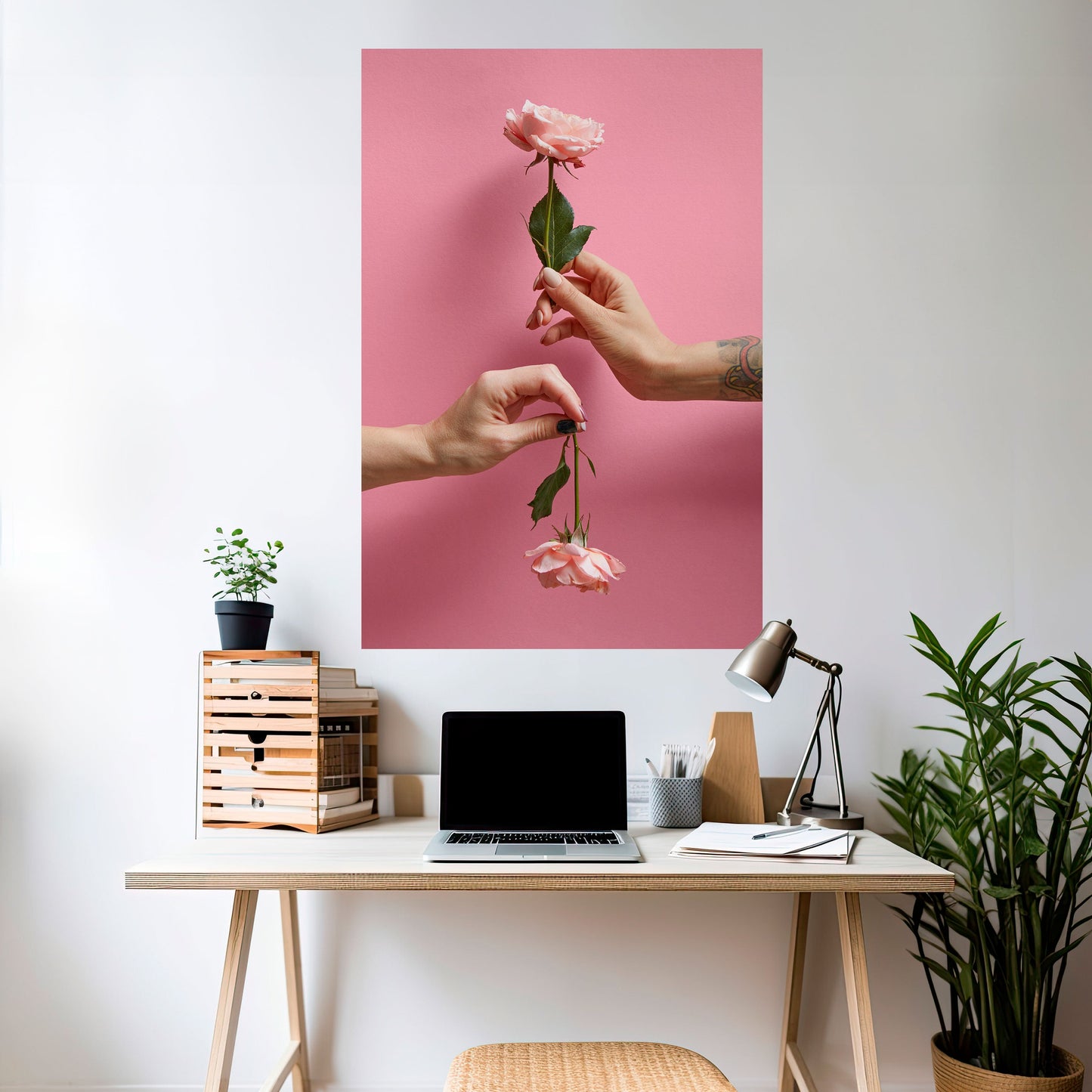 FLORAL CONNECTIONS vertikal poster med självhäftande mönster