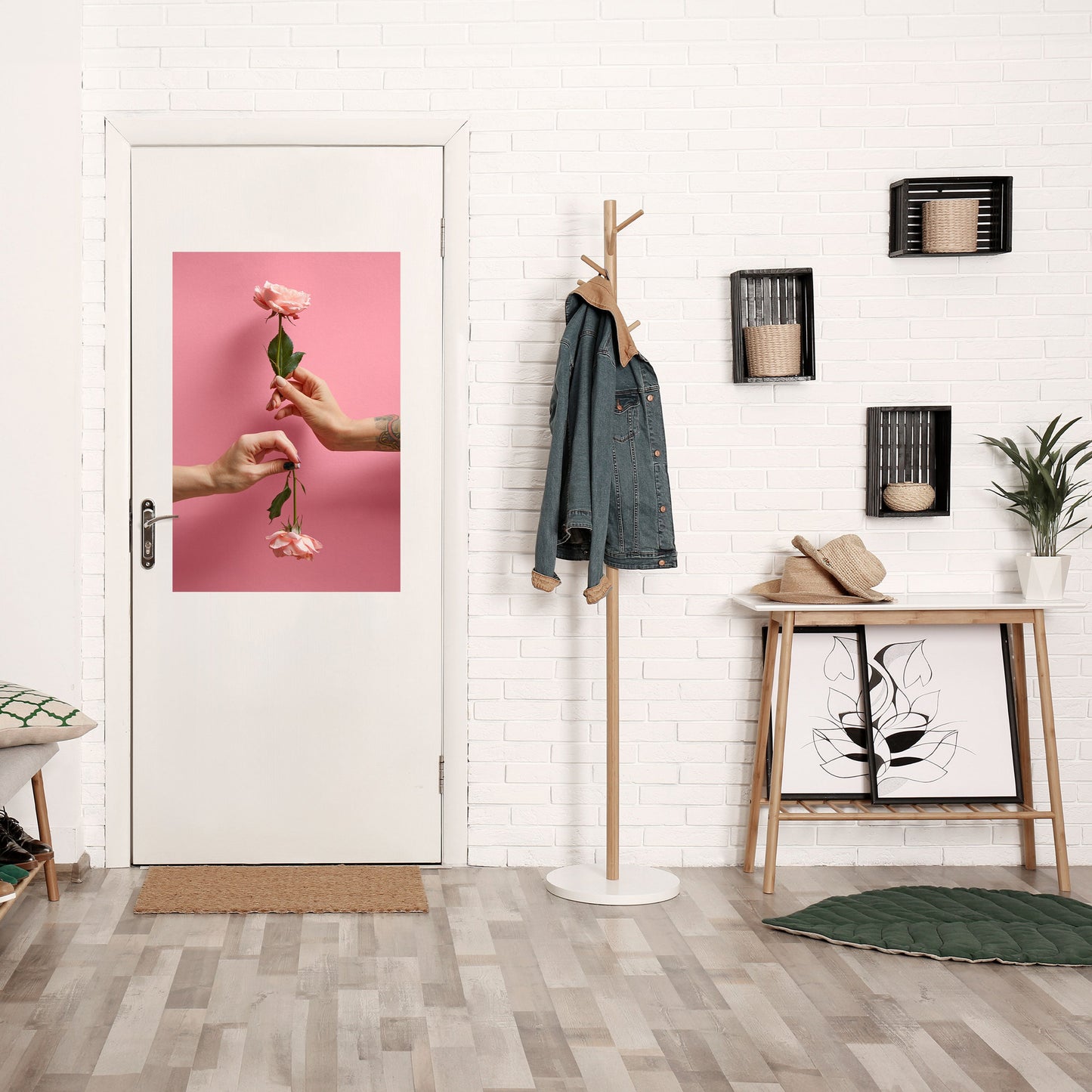 FLORAL CONNECTIONS vertikal poster med självhäftande mönster