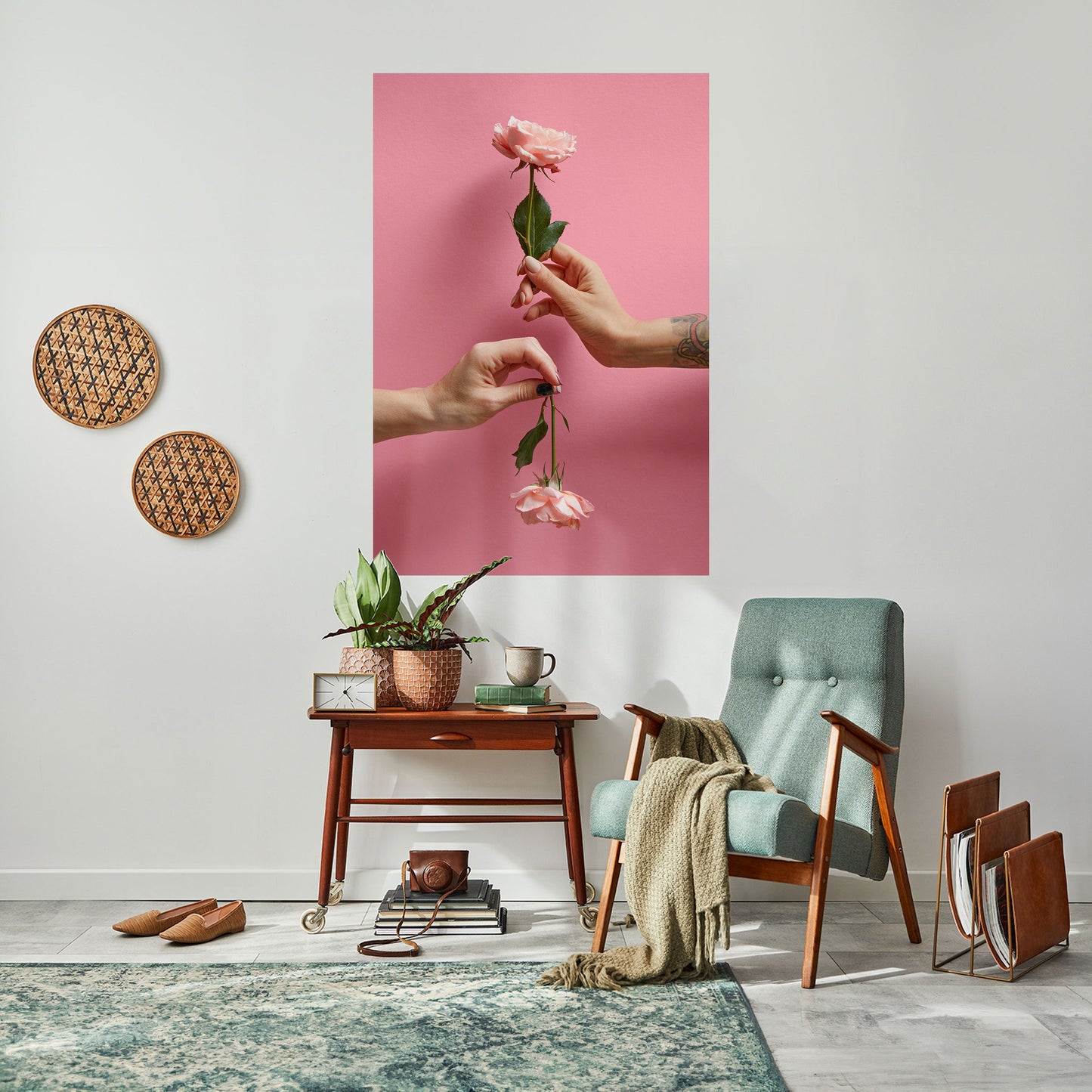 FLORAL CONNECTIONS vertikal poster med självhäftande mönster