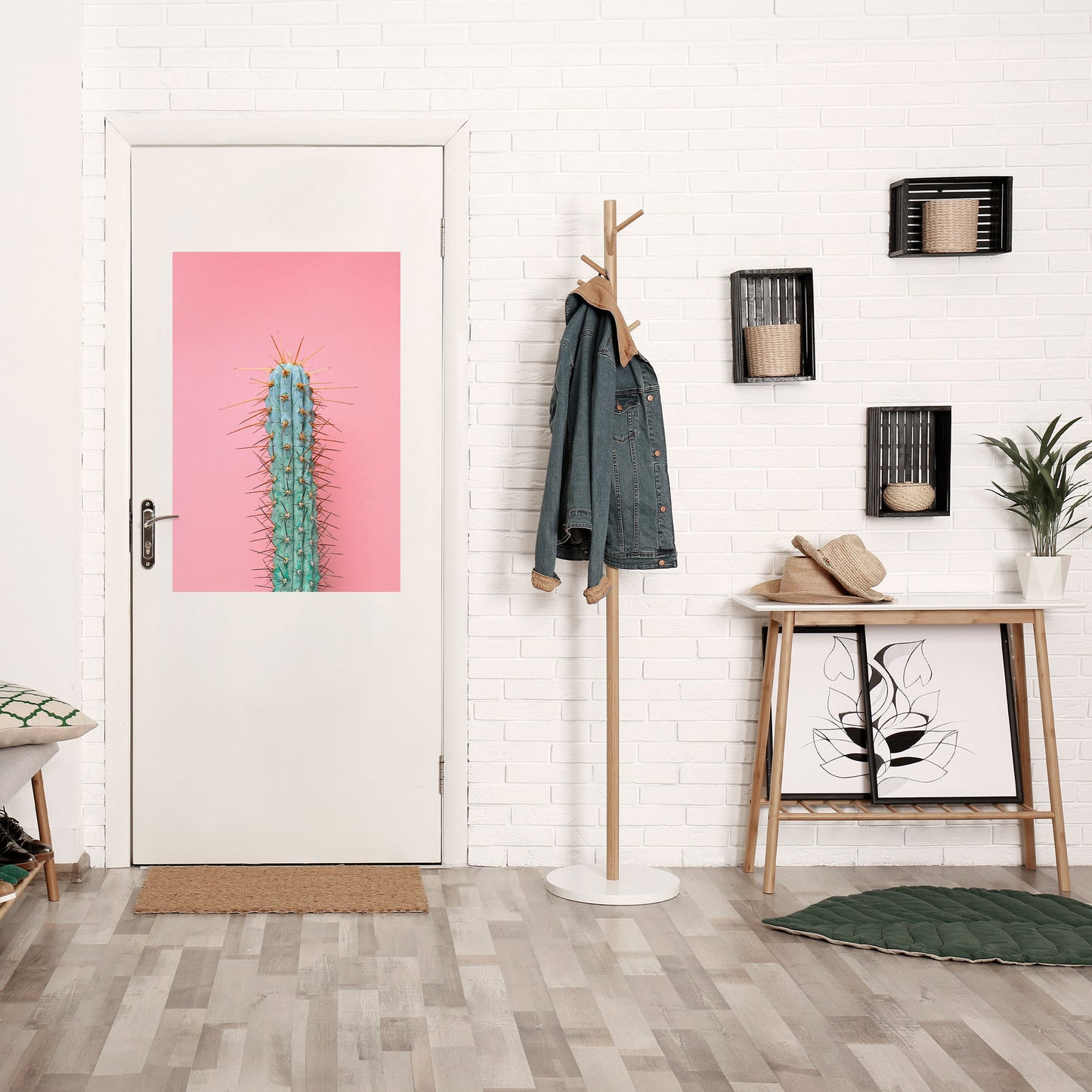 MISTER CACTUS vertikal affisch med självhäftande text