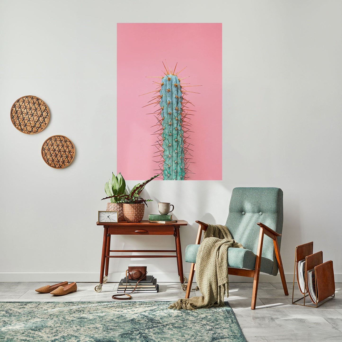 MISTER CACTUS vertikal affisch med självhäftande text