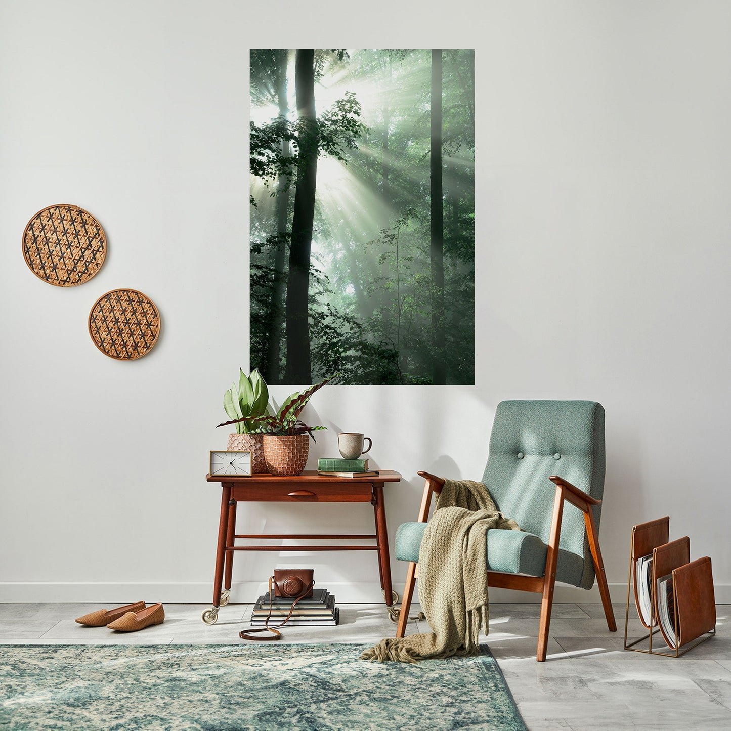 MYSTICAL SUNBEAMS vertikal poster med självhäftande text