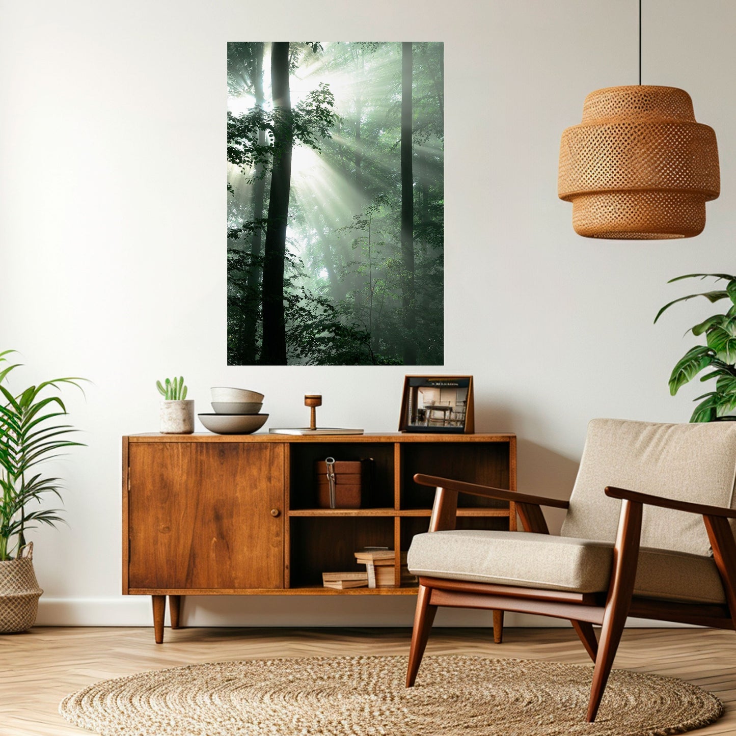 MYSTICAL SUNBEAMS vertikal poster med självhäftande text