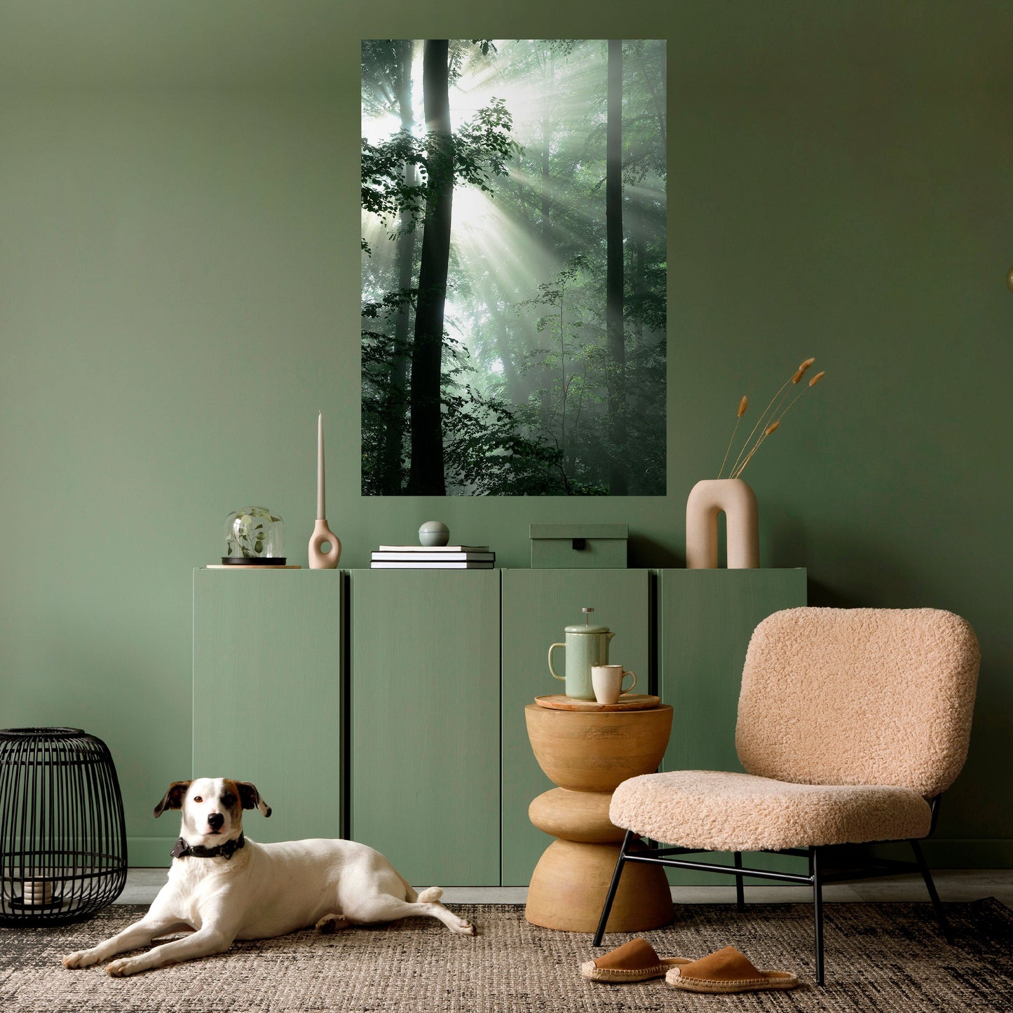 MYSTICAL SUNBEAMS vertikal poster med självhäftande text