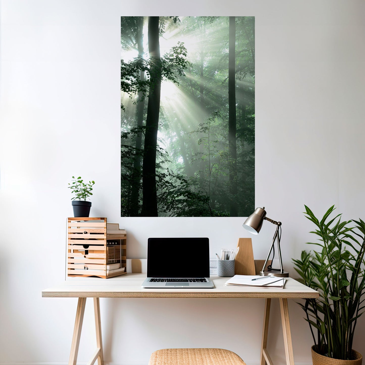 MYSTICAL SUNBEAMS vertikal poster med självhäftande text
