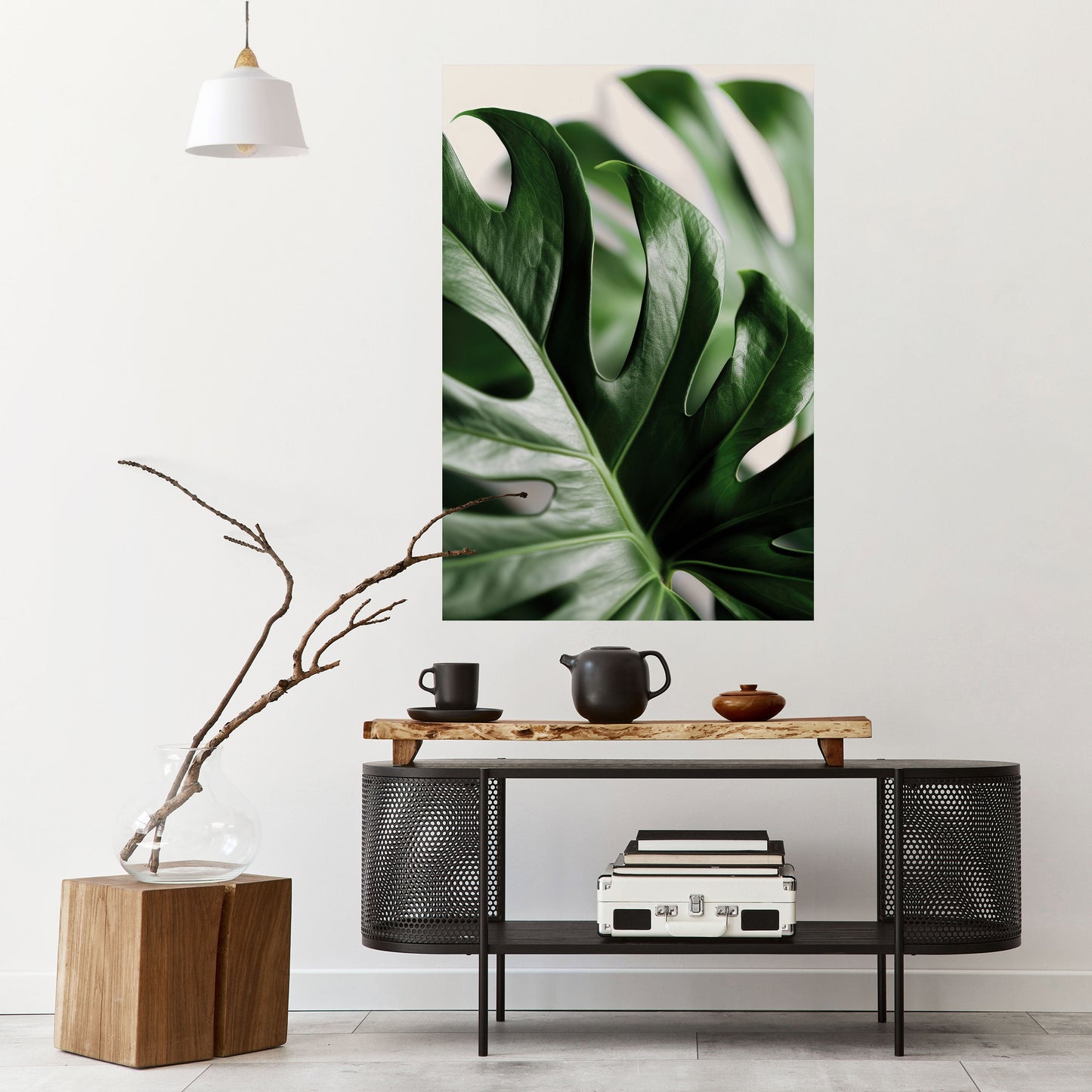 SHARP MONSTERA vertikal poster med självhäftande tryck
