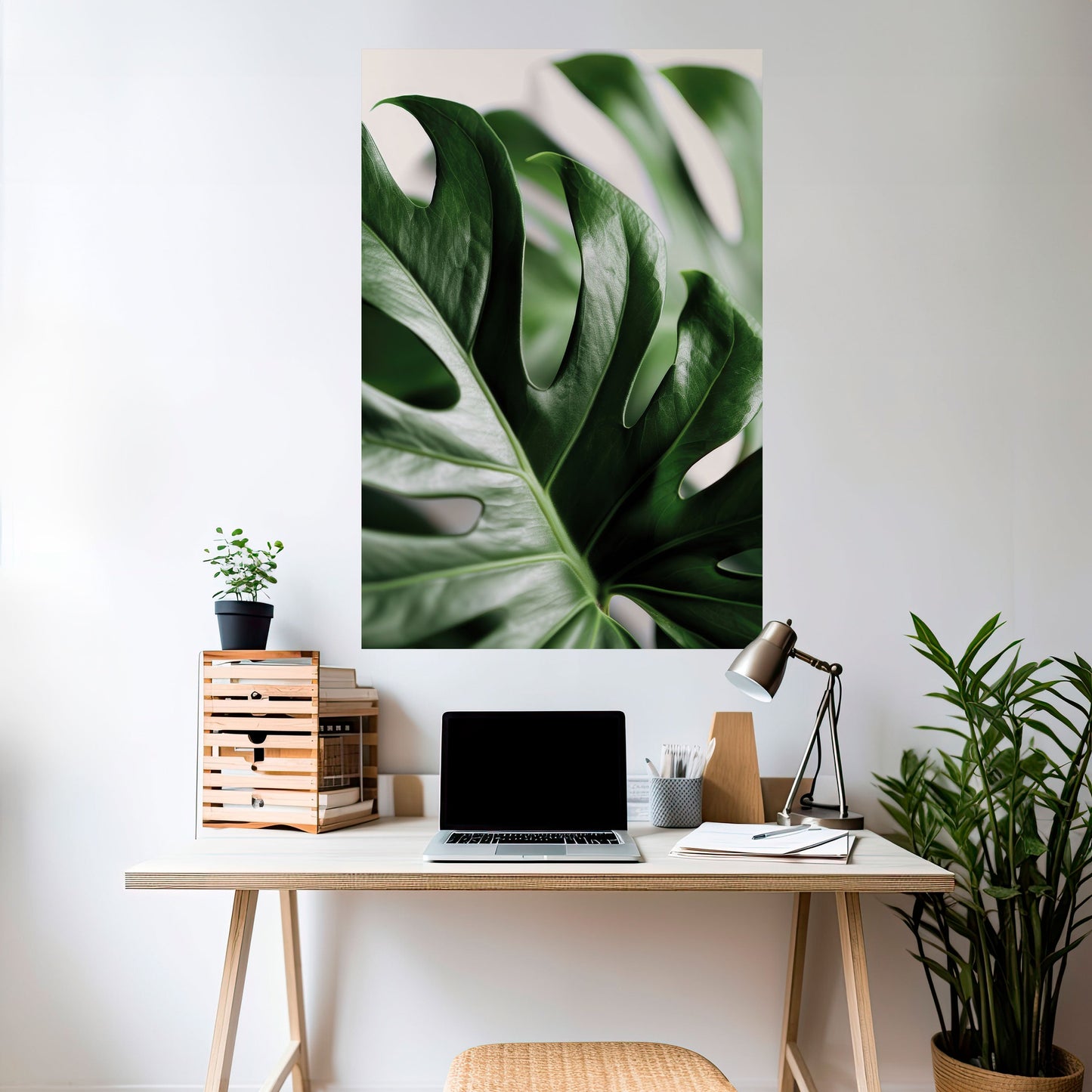 SHARP MONSTERA vertikal poster med självhäftande tryck