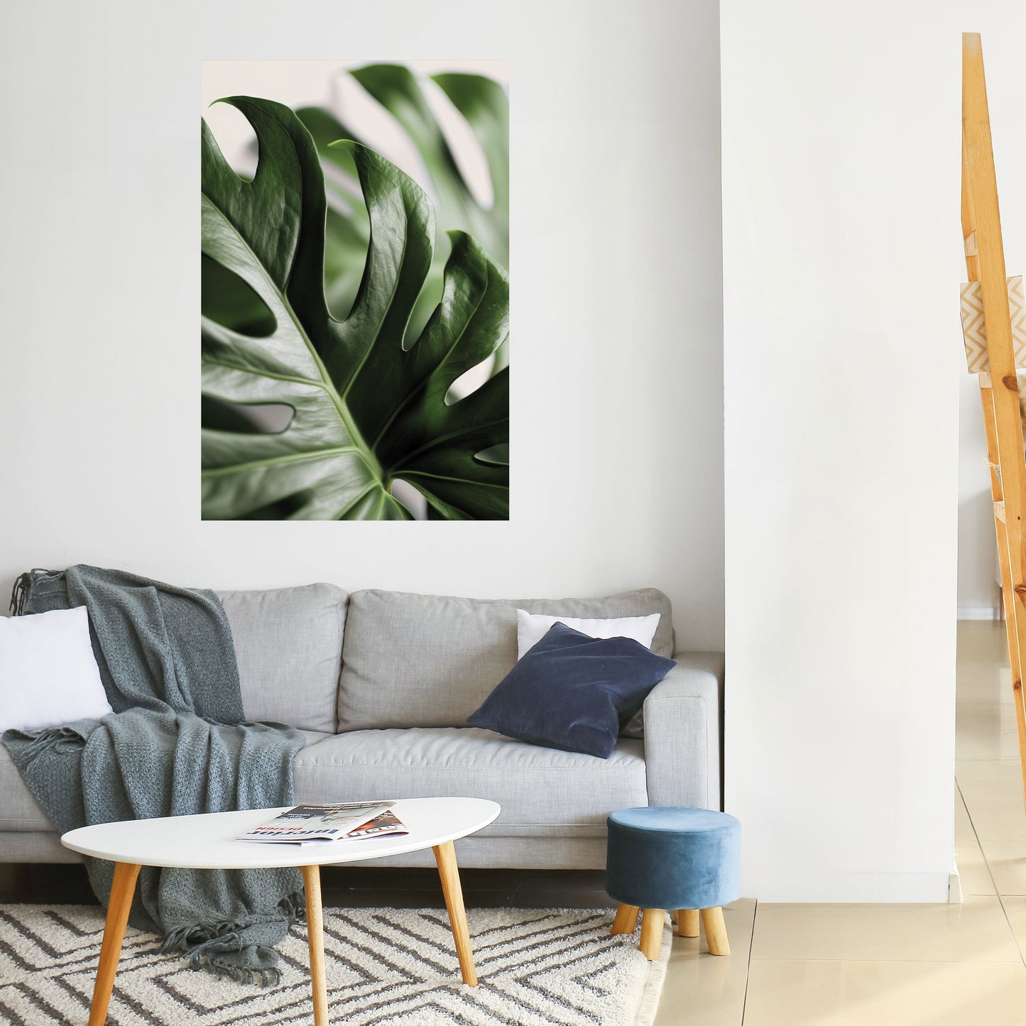 SHARP MONSTERA vertikal poster med självhäftande tryck