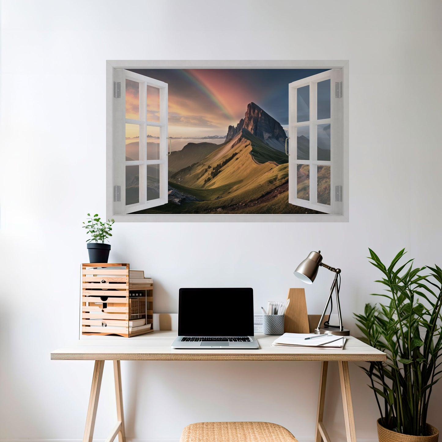 RAINBOW ESCAPE horisontell affisch med självhäftande motiv