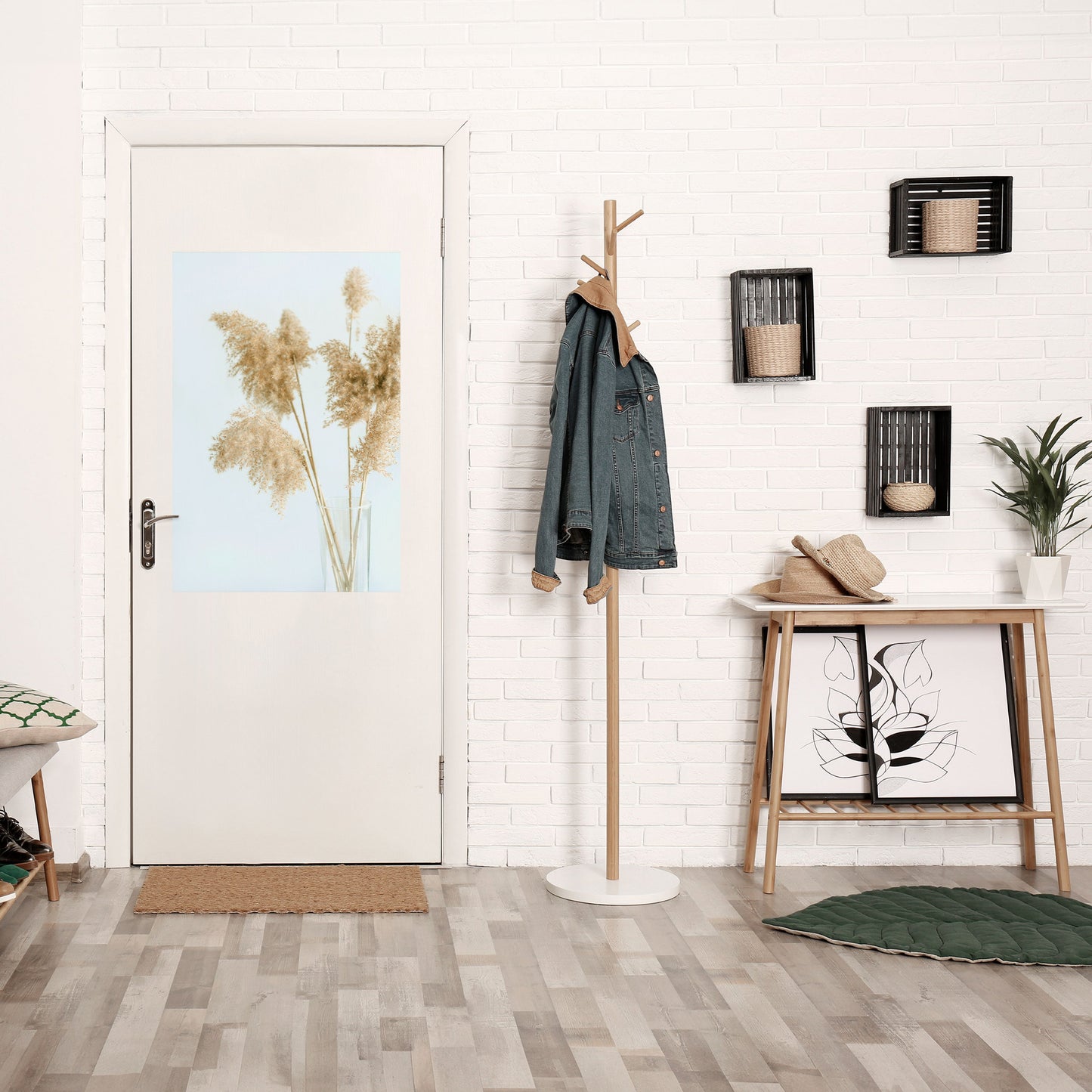 ELEGANT GRASSY SERENITY Peel and Stick Vertical Poster