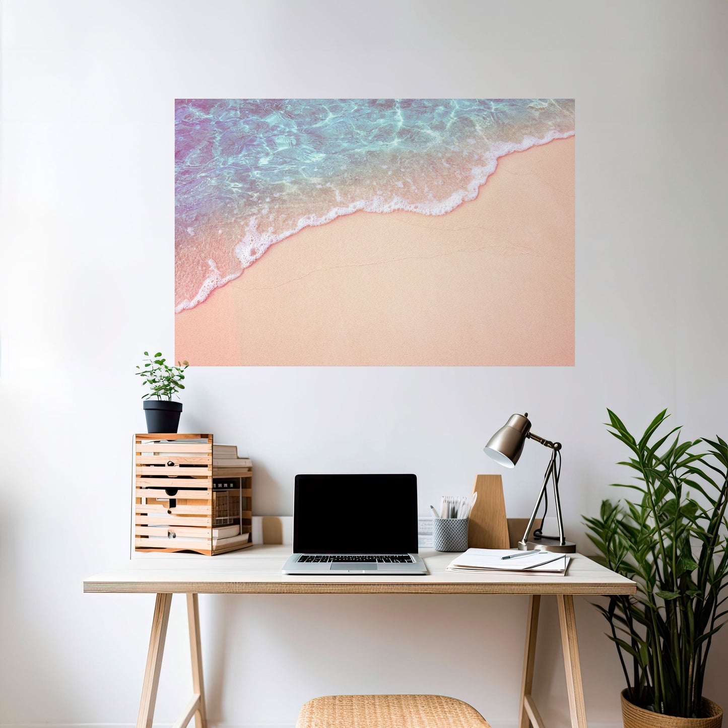 DRÖMMIGA SANDSCAPE HUES Horisontell poster med självhäftande text
