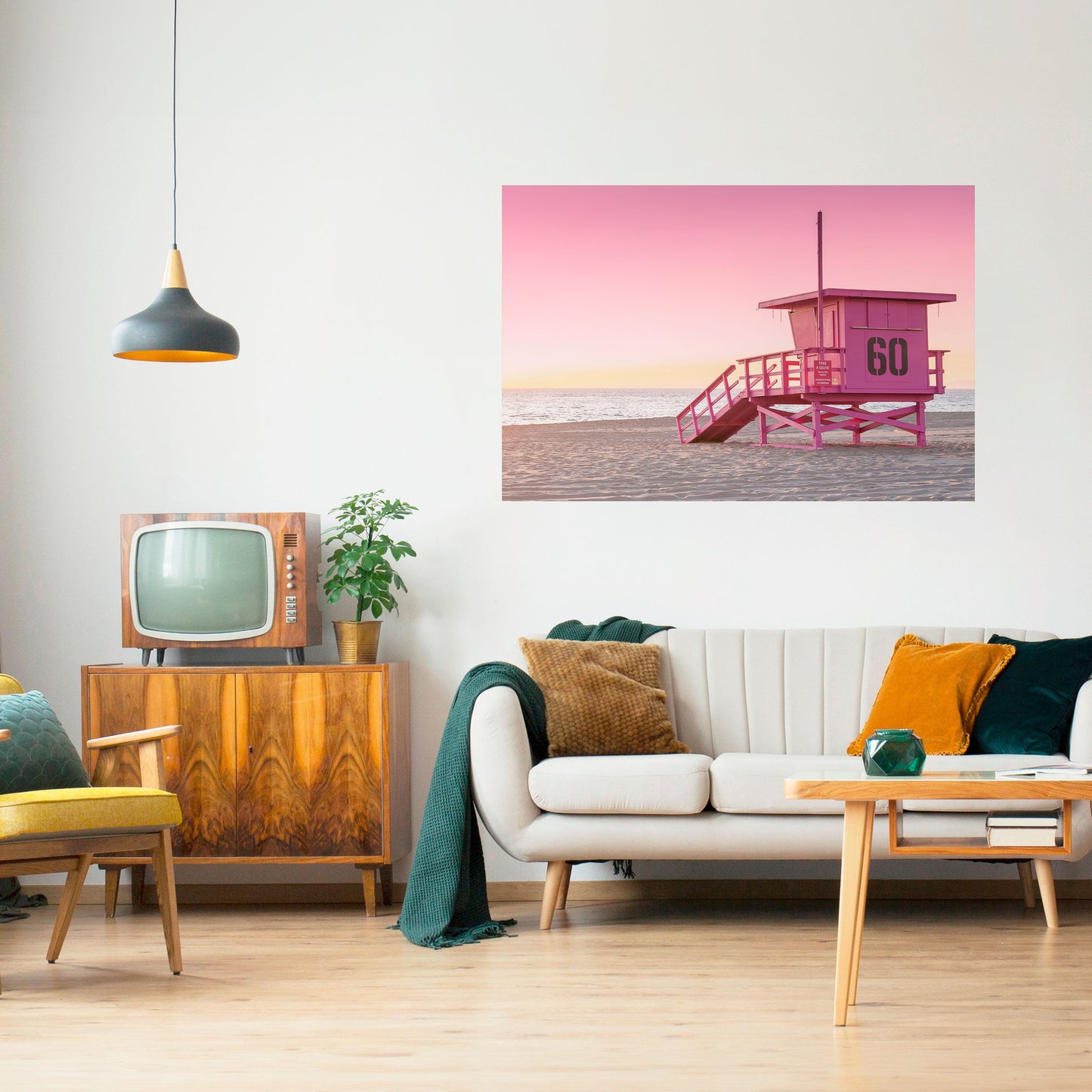 ROSA PARADISE WATCH Horisontell affisch med självhäftande motiv