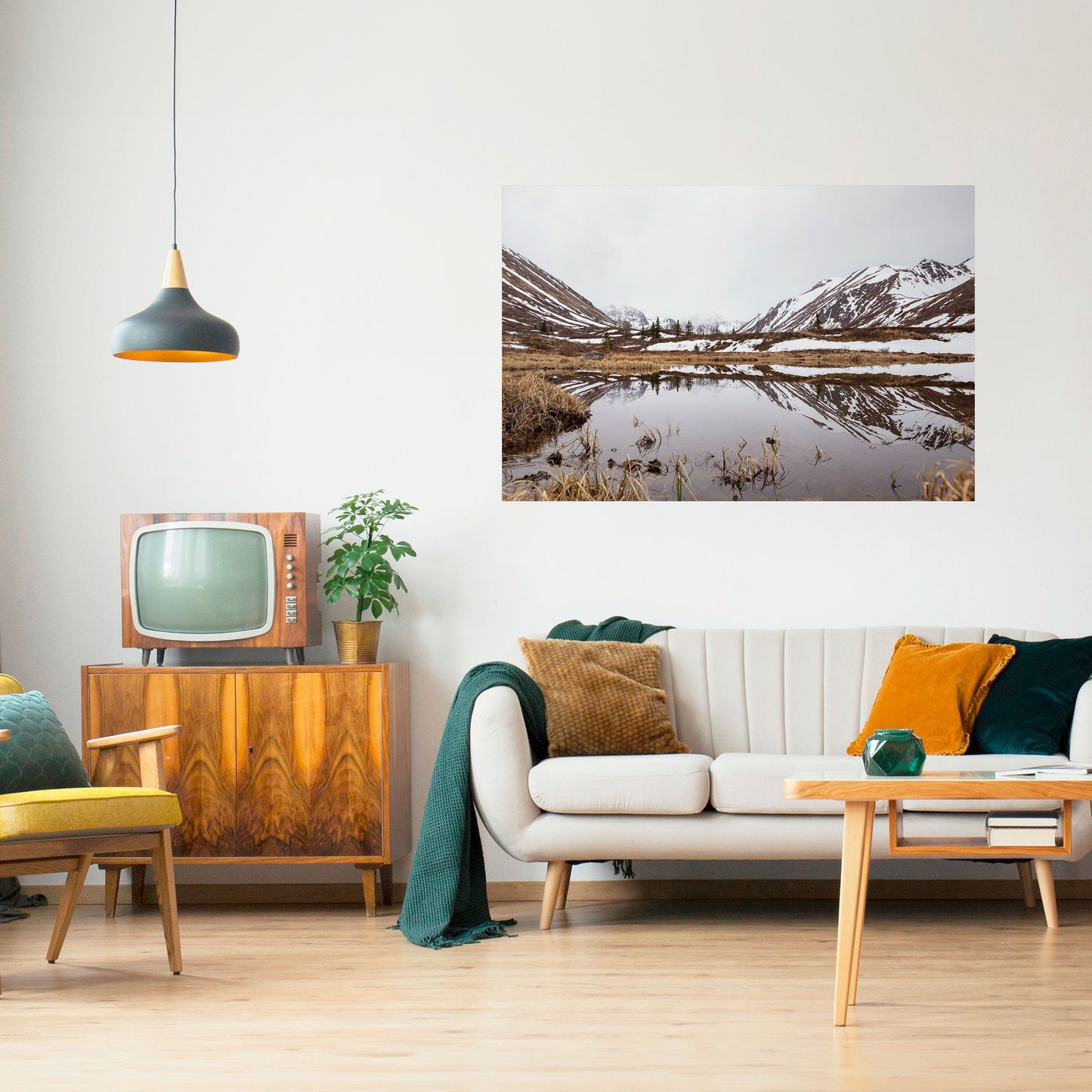 SNÖKYSSADE REFLEKTIONER Dra av och klistra horisontell poster