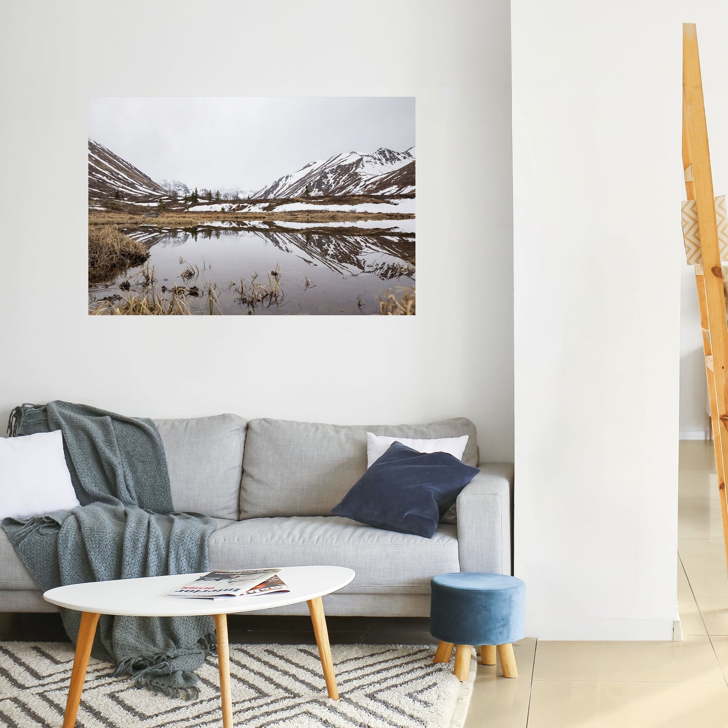 SNÖKYSSADE REFLEKTIONER Dra av och klistra horisontell poster
