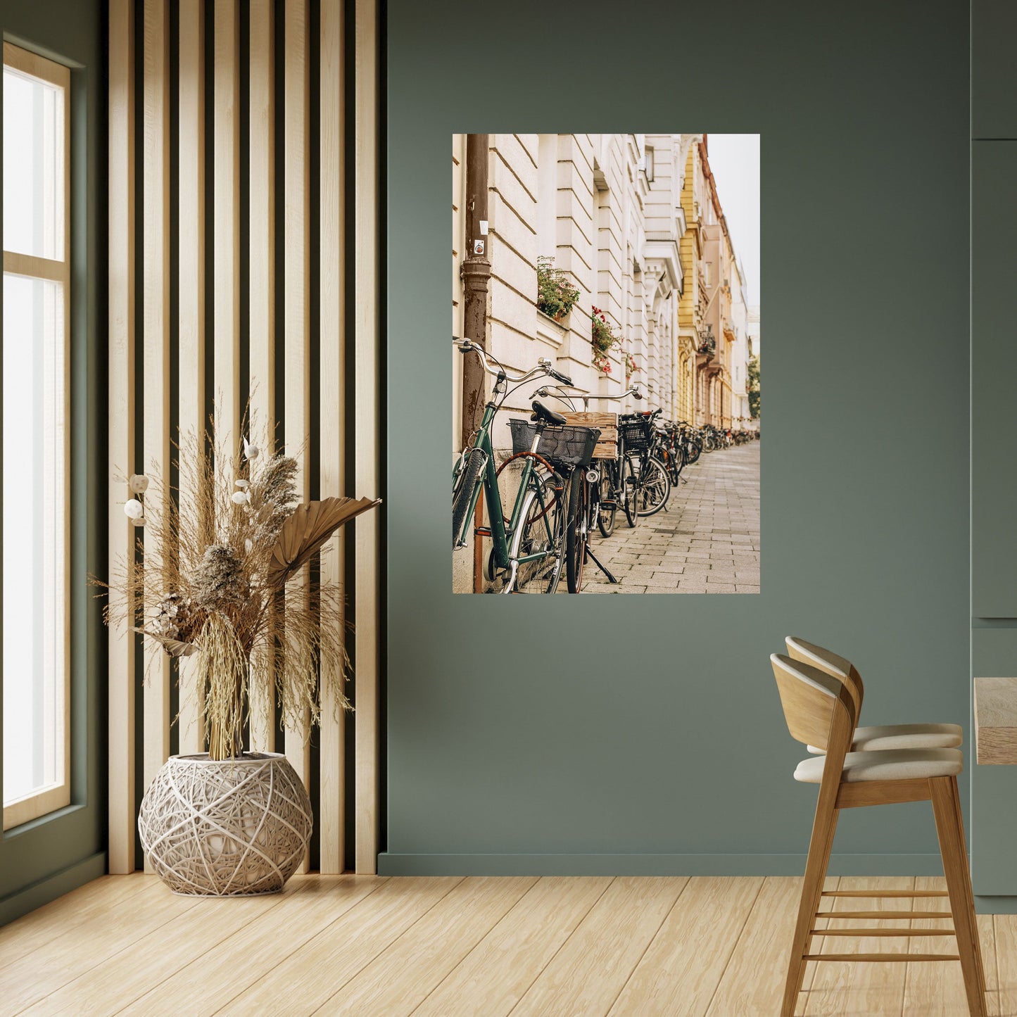 URBAN CYCLE HAVEN Vertikal affisch med självhäftande text