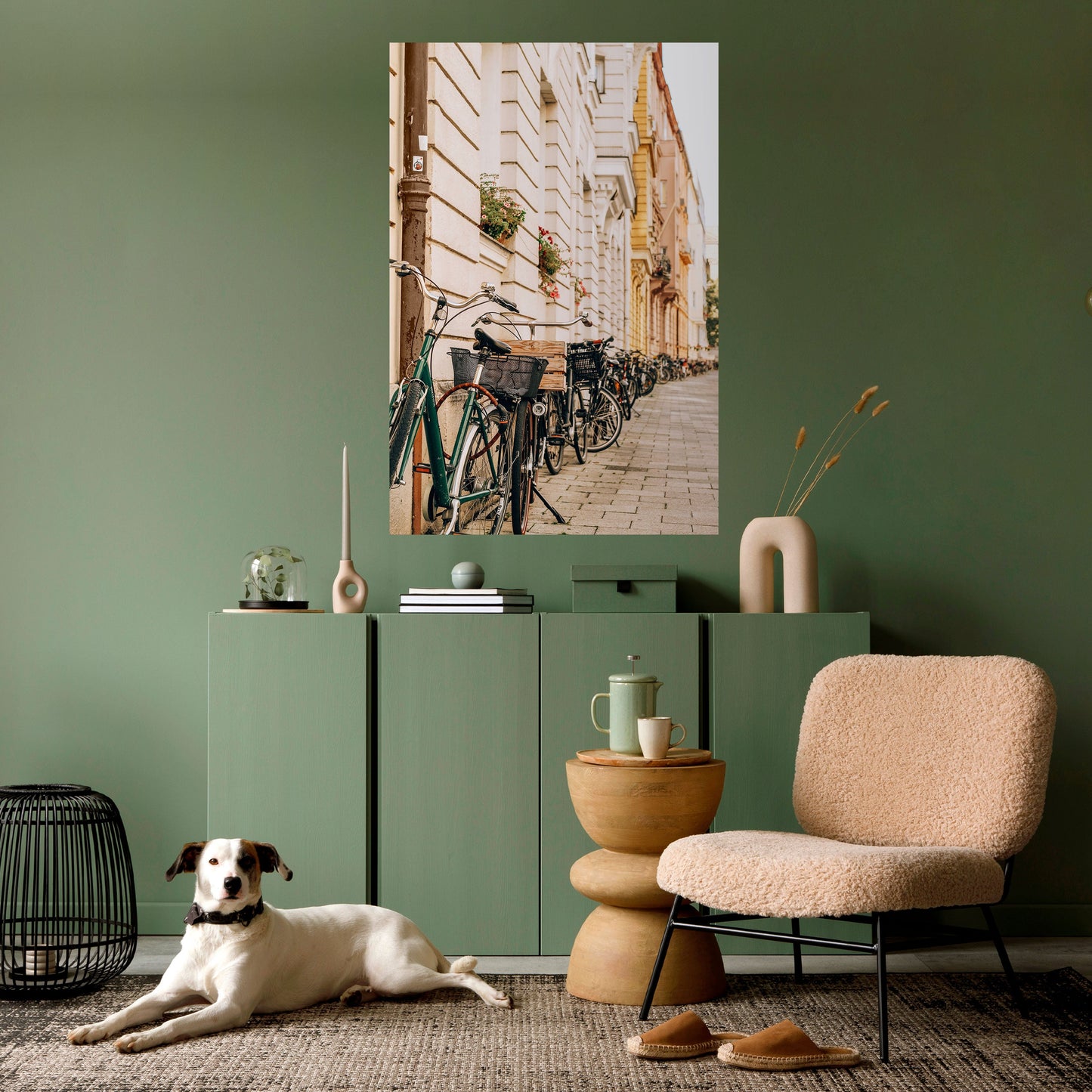 URBAN CYCLE HAVEN Vertikal affisch med självhäftande text