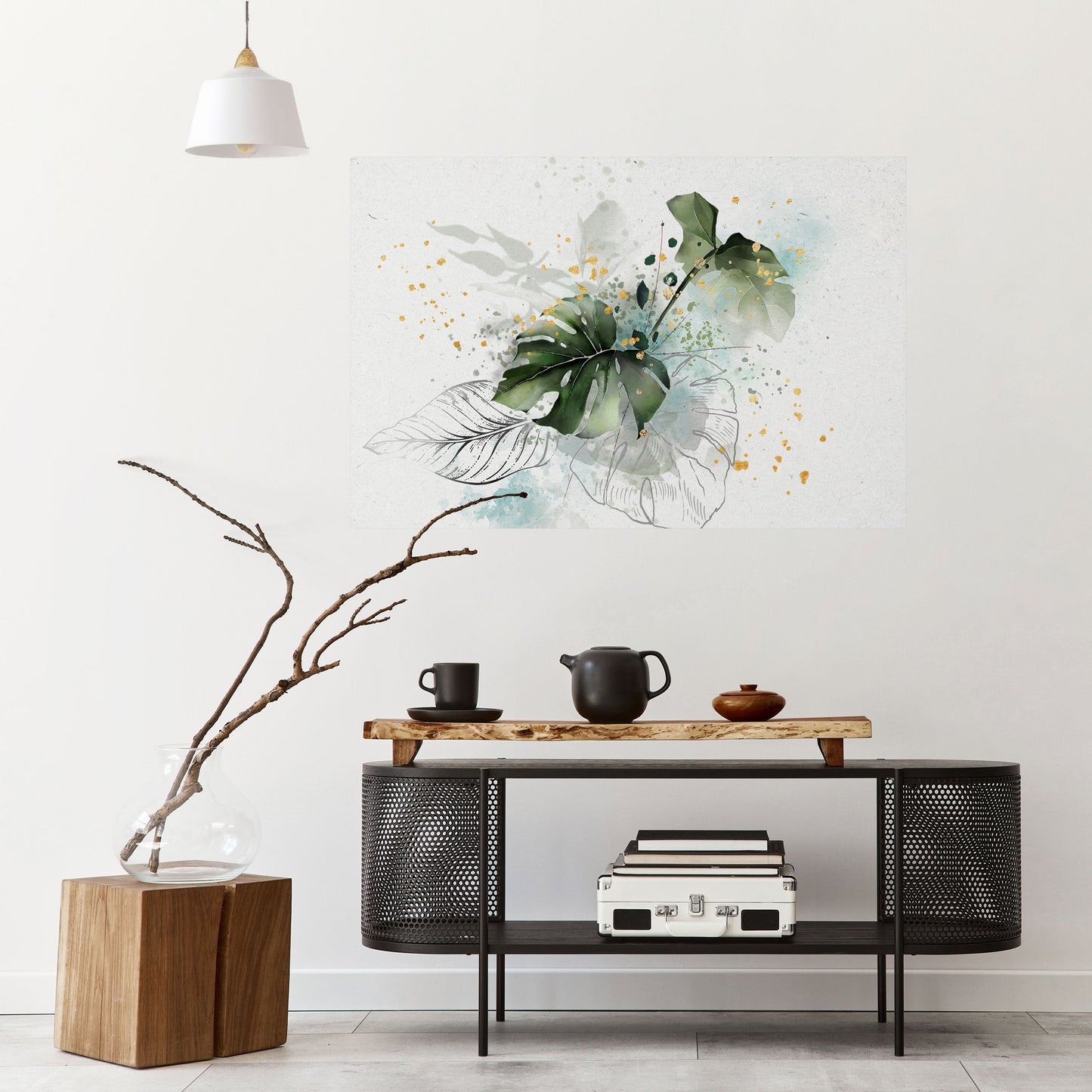 VIVID LEAF SYMPHONY horisontell affisch med självhäftande motiv