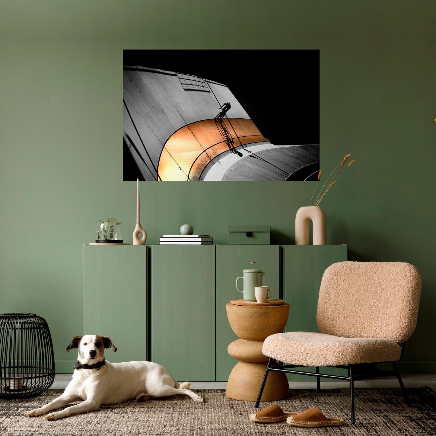 ORANGE ARC AMBIENCE Horisontell Poster med självhäftande text
