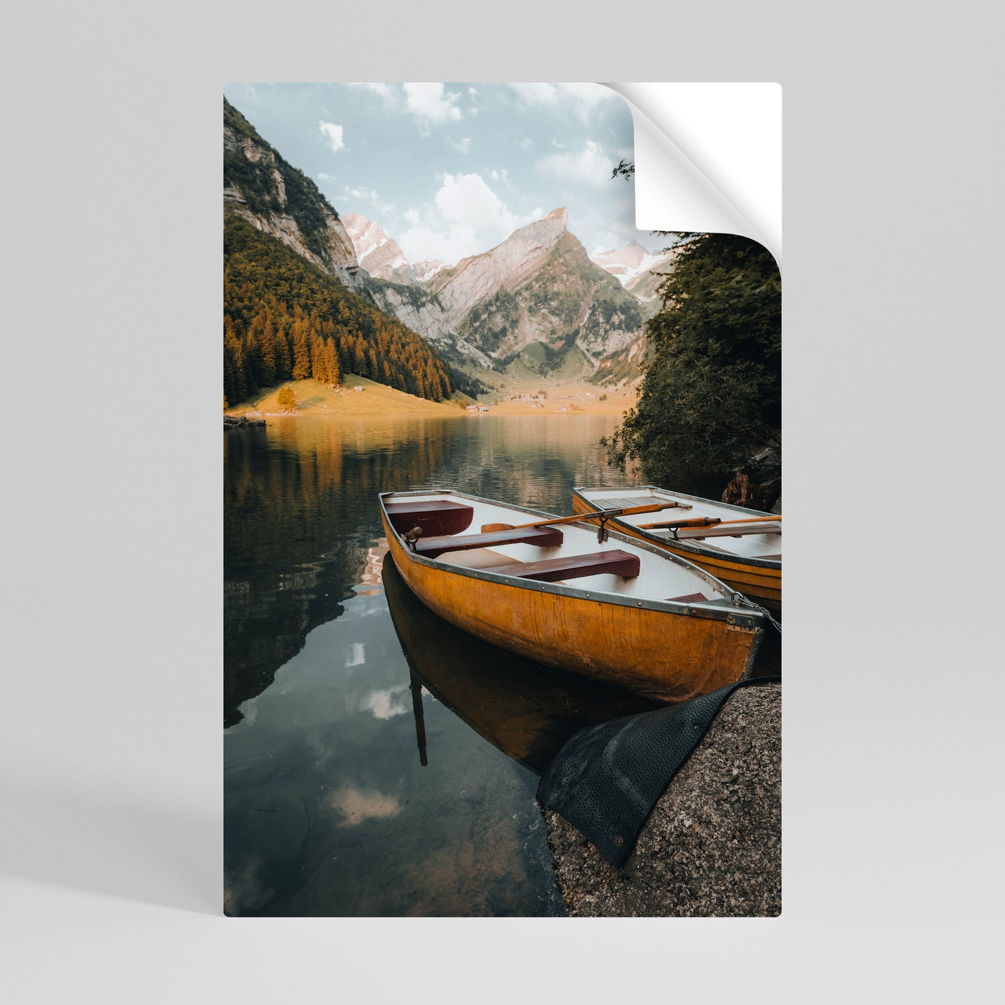 TRANQUIL LAKE JOURNEY Självhäftande Vertikal Poster