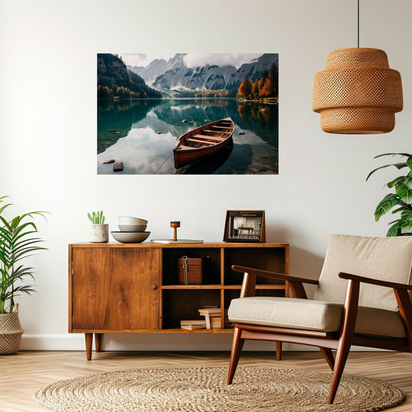 MOUNTAINSIDE REFLECTIONS Peel and Stick Horizontal Poster