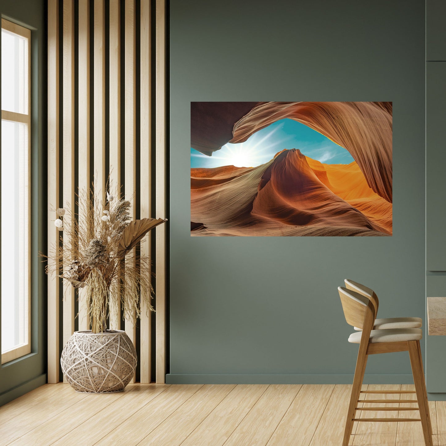 THE CANYON'S WHISPER Horisontell affisch med självhäftande tryck