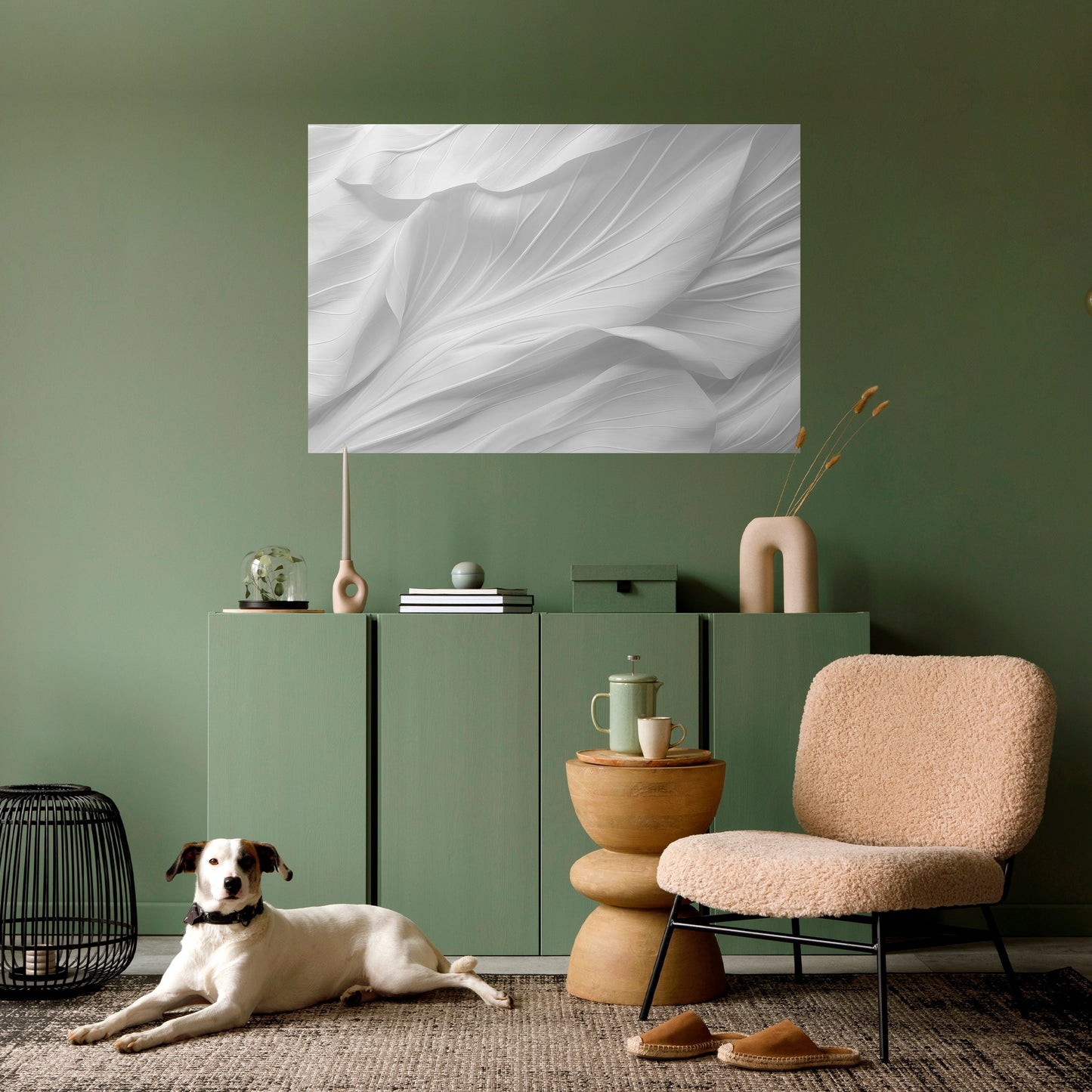 SILKEN SERENITY horisontell poster med självhäftande text